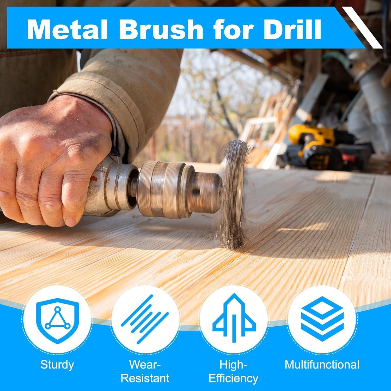 Juego de Cepillos de Alambre Rocaris 15 Piezas para Limpieza