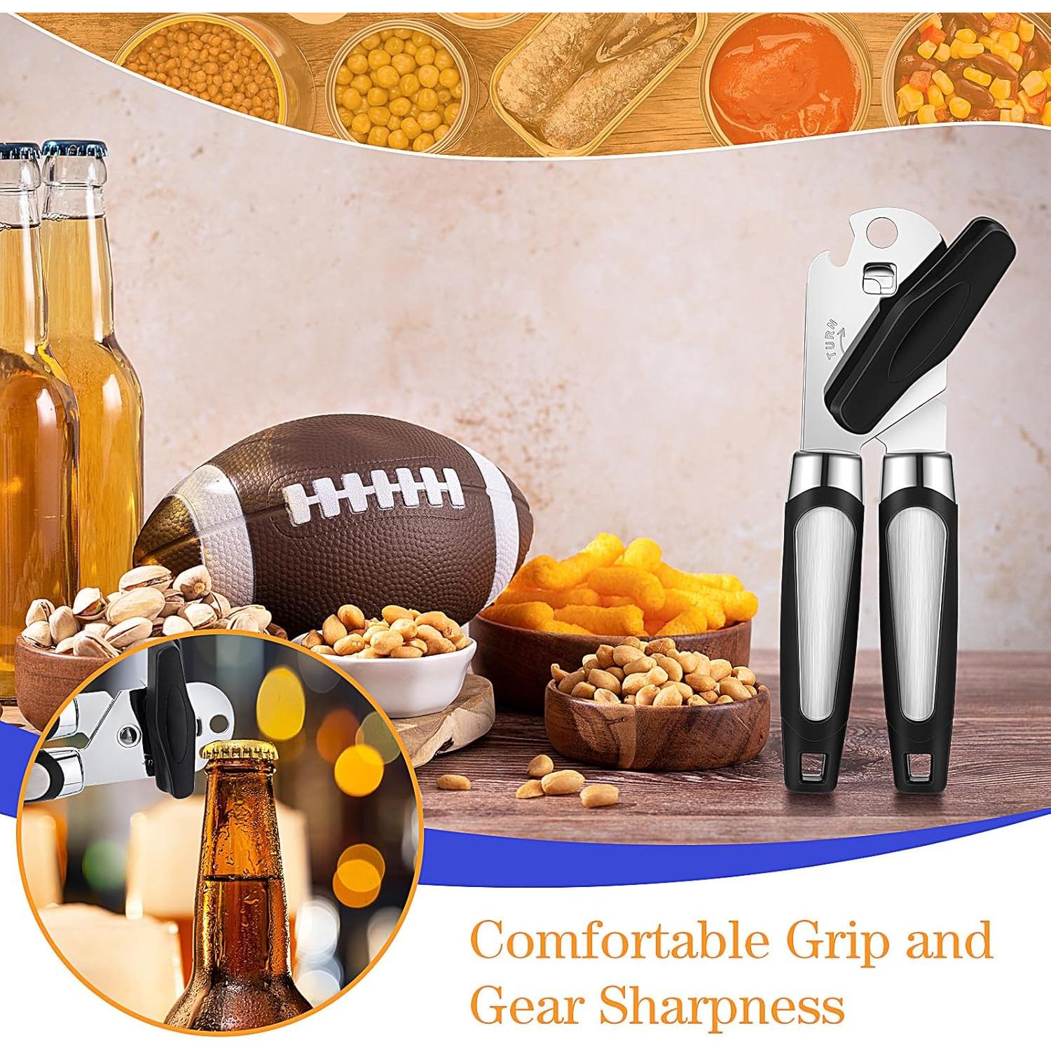 Abrelatas Manual Gisafai 6 Pcs con Cuchilla Afilada - Negro