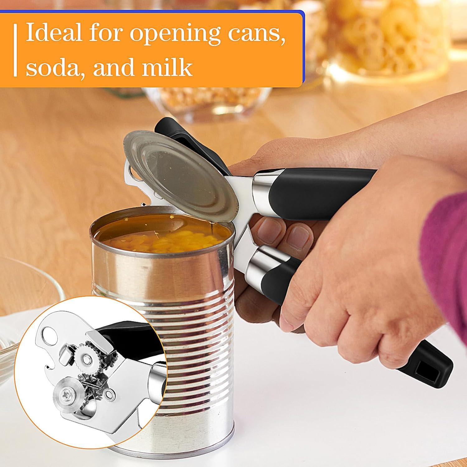 Abrelatas Manual Gisafai 6 Pcs con Cuchilla Afilada - Negro