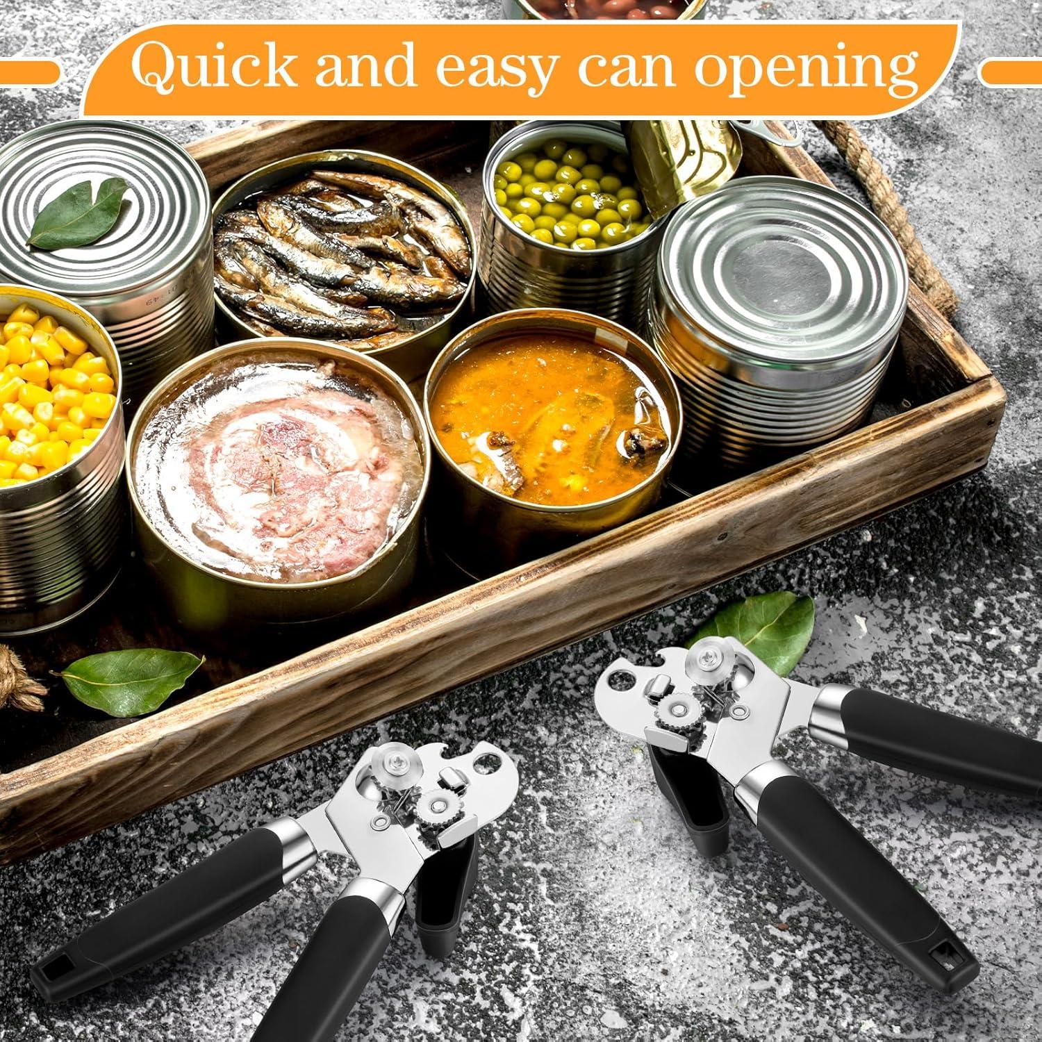 Abrelatas Manual Gisafai 6 Pcs con Cuchilla Afilada - Negro