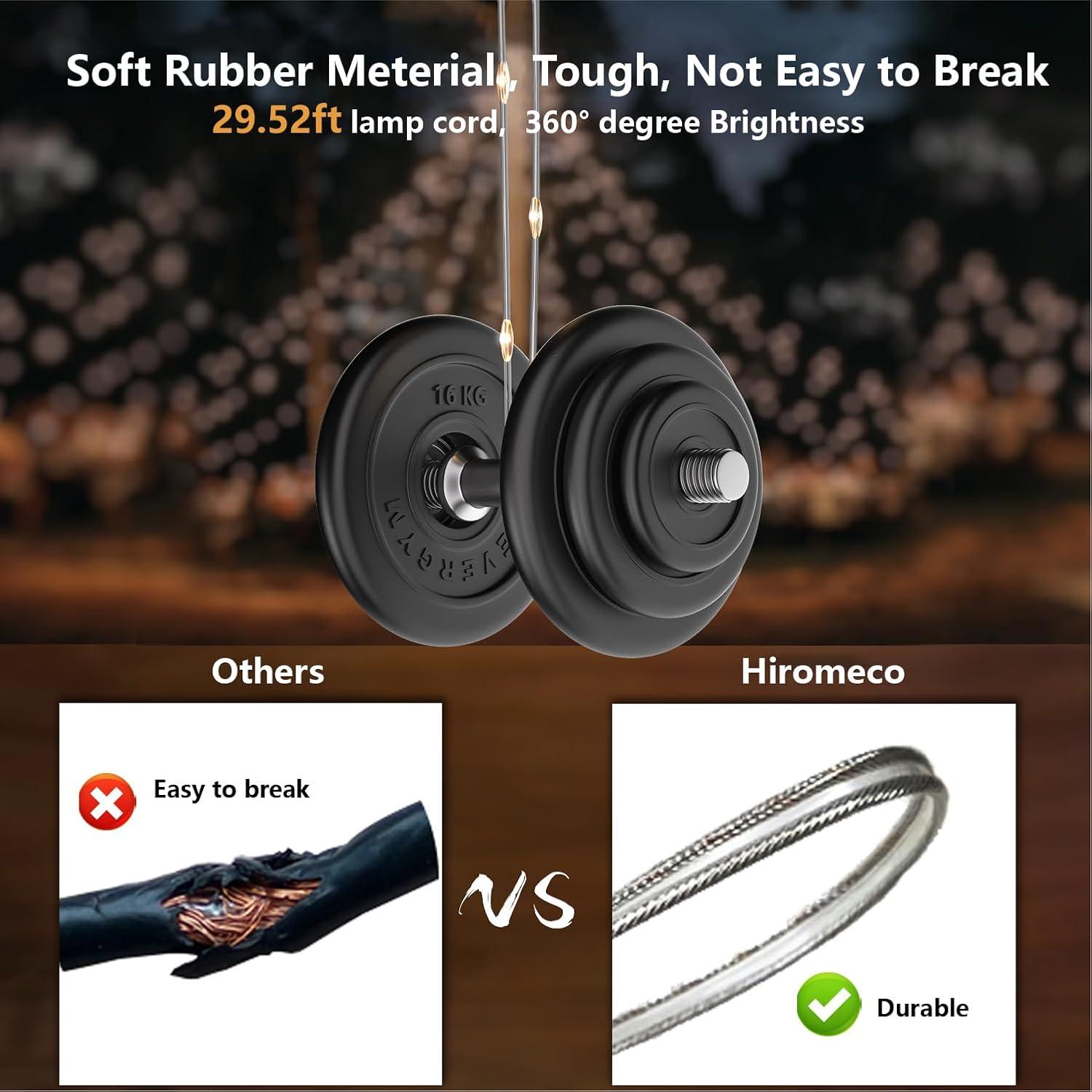 Luces de Camping Hiromeco 8.99m RGB Portátiles Carga USB