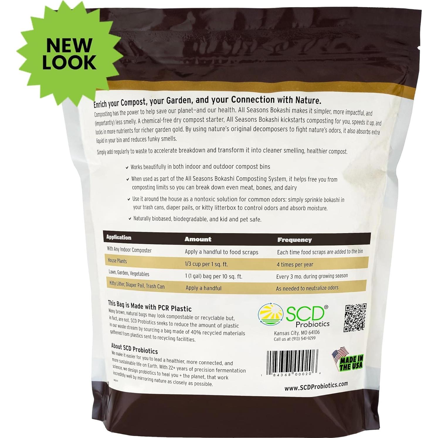 Iniciador de Compost Bokashi SCD Probiotics 1 Galón 0.91 kg