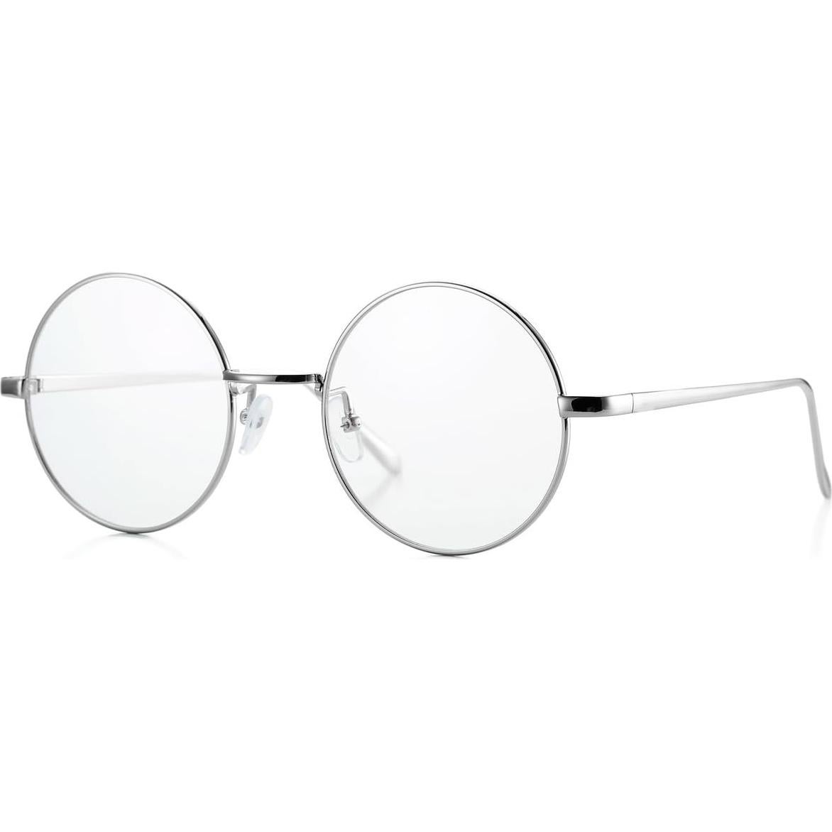 Gafas Retro Pro Acme Metal Redondas con Lentes Transparentes