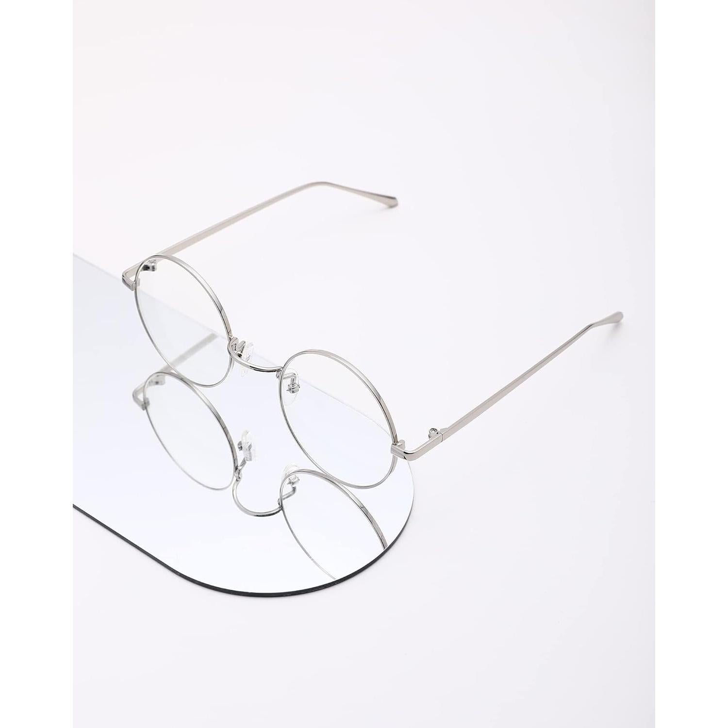 Gafas Retro Pro Acme Metal Redondas con Lentes Transparentes