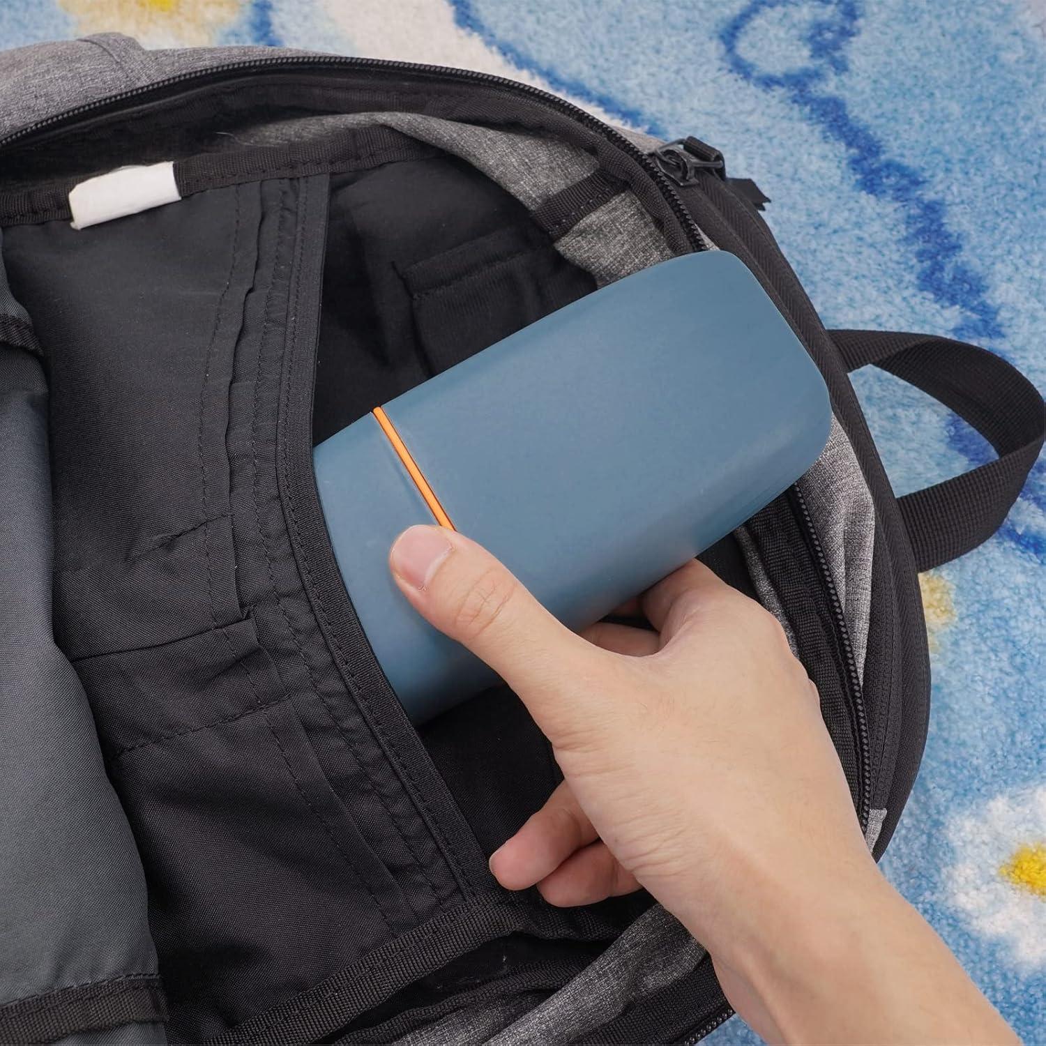 Soporte de Cepillo de Dientes Jeopace Azul Portátil 2 Tazas