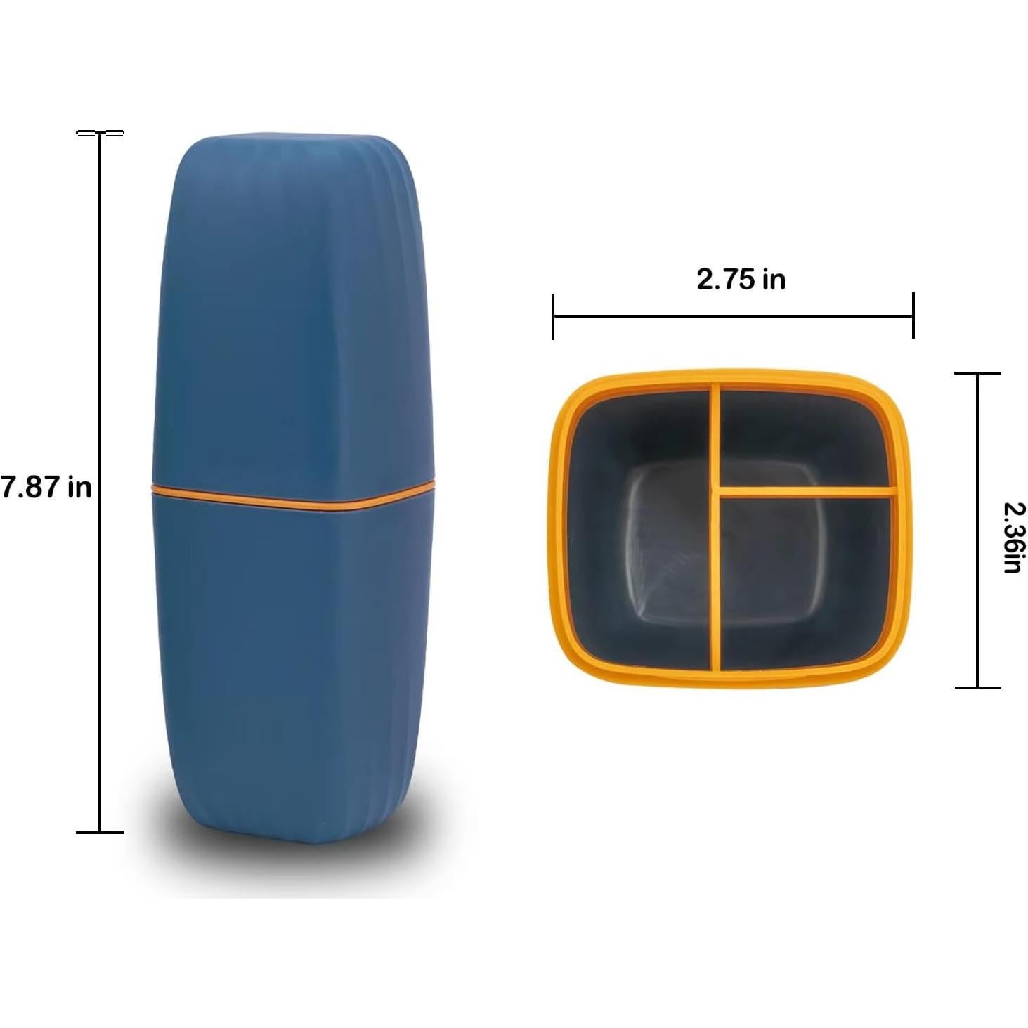 Soporte de Cepillo de Dientes Jeopace Azul Portátil 2 Tazas