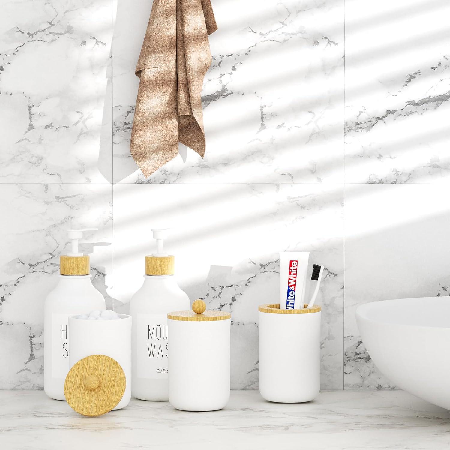 Juego de Accesorios para Baño VITVITI 5 Piezas Blanco Mate