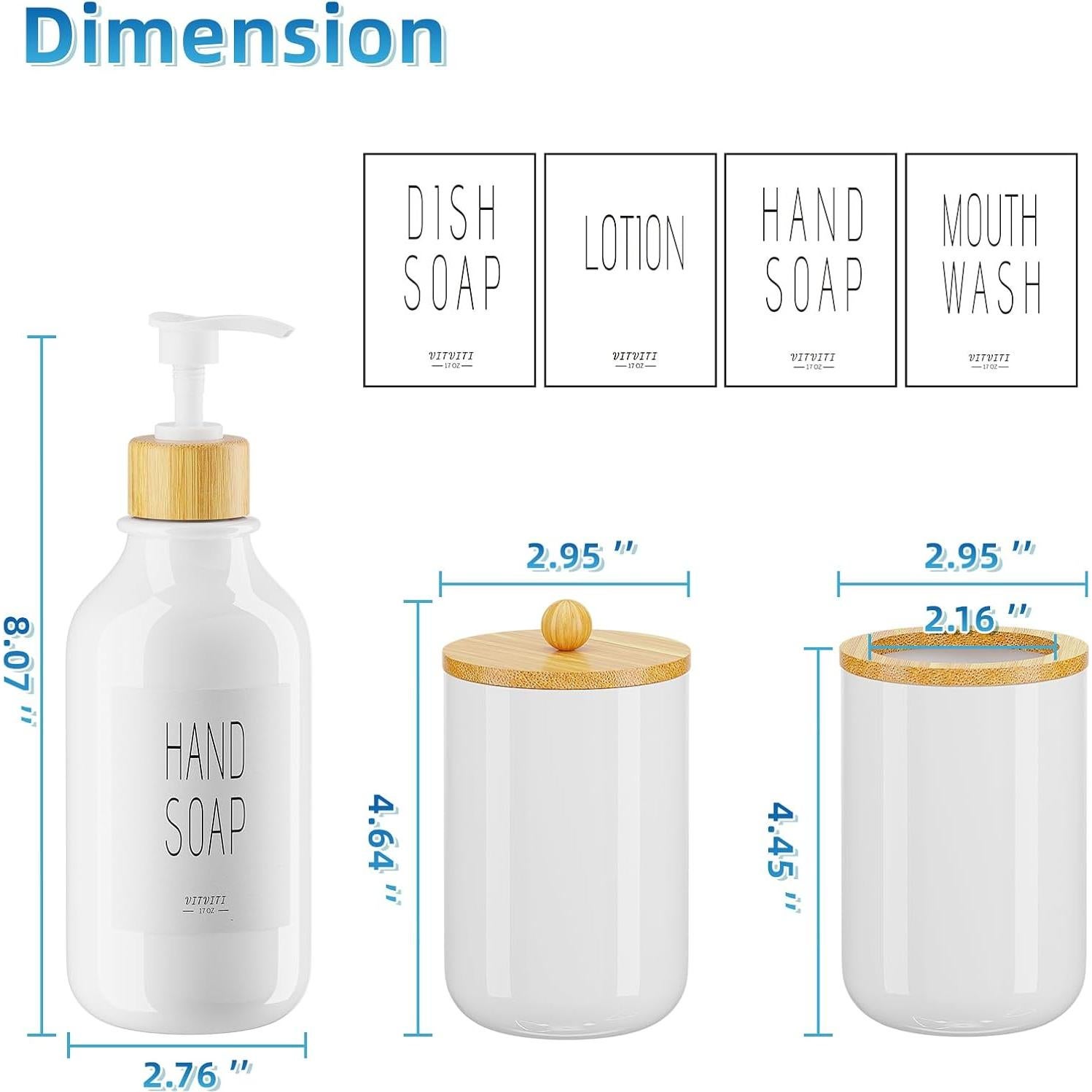 Juego de Accesorios para Baño VITVITI 5 Piezas Blanco Mate