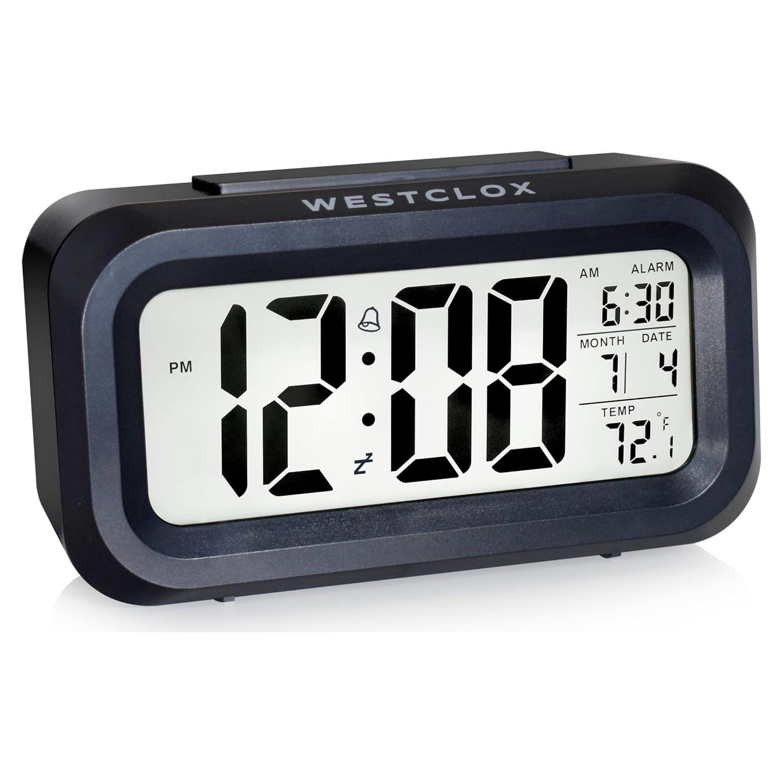 Reloj Despertador Digital Westclox con Luz de Fondo y Temperatura