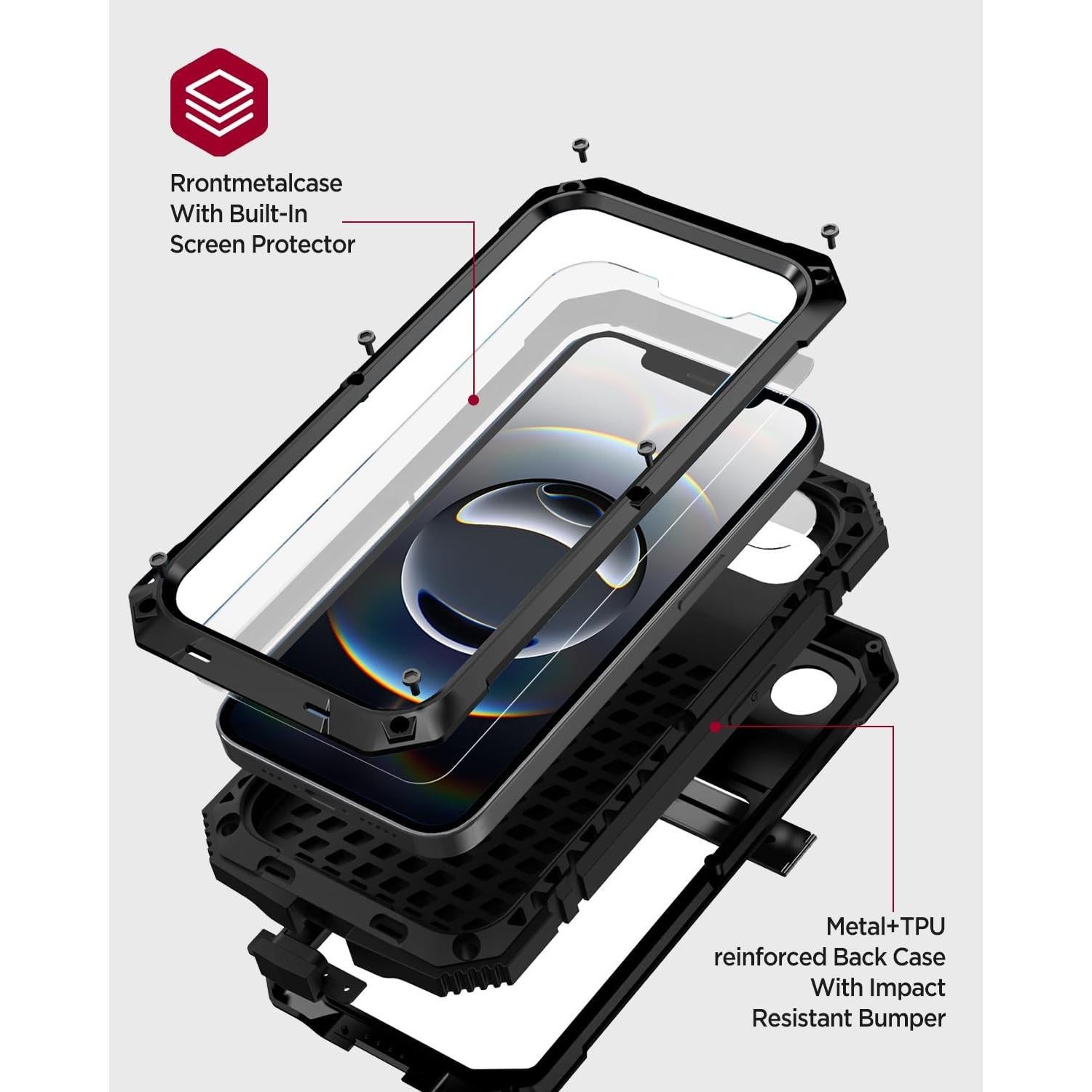 Funda Slim Miimall para iPhone 16E con Soporte Magnético