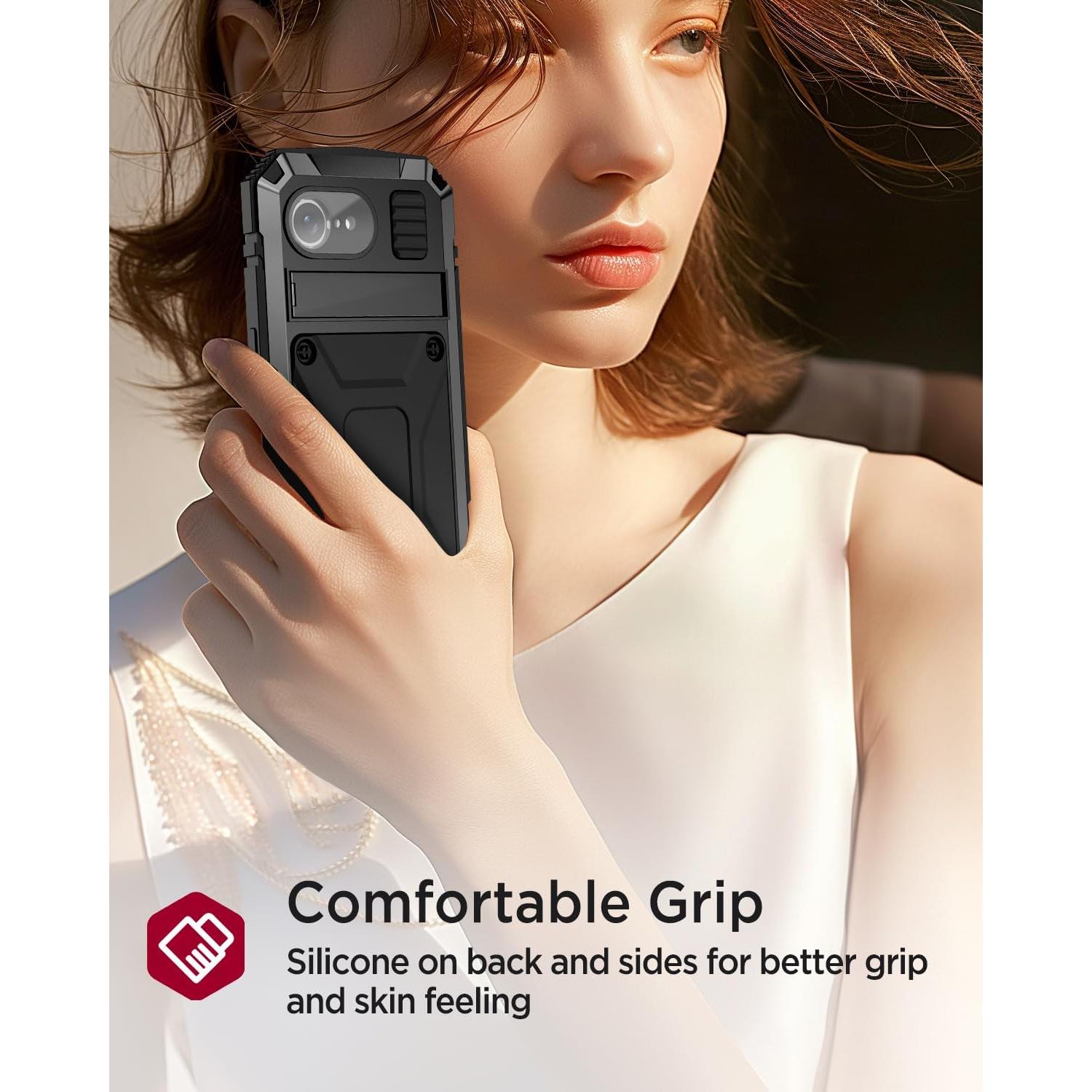 Funda Slim Miimall para iPhone 16E con Soporte Magnético