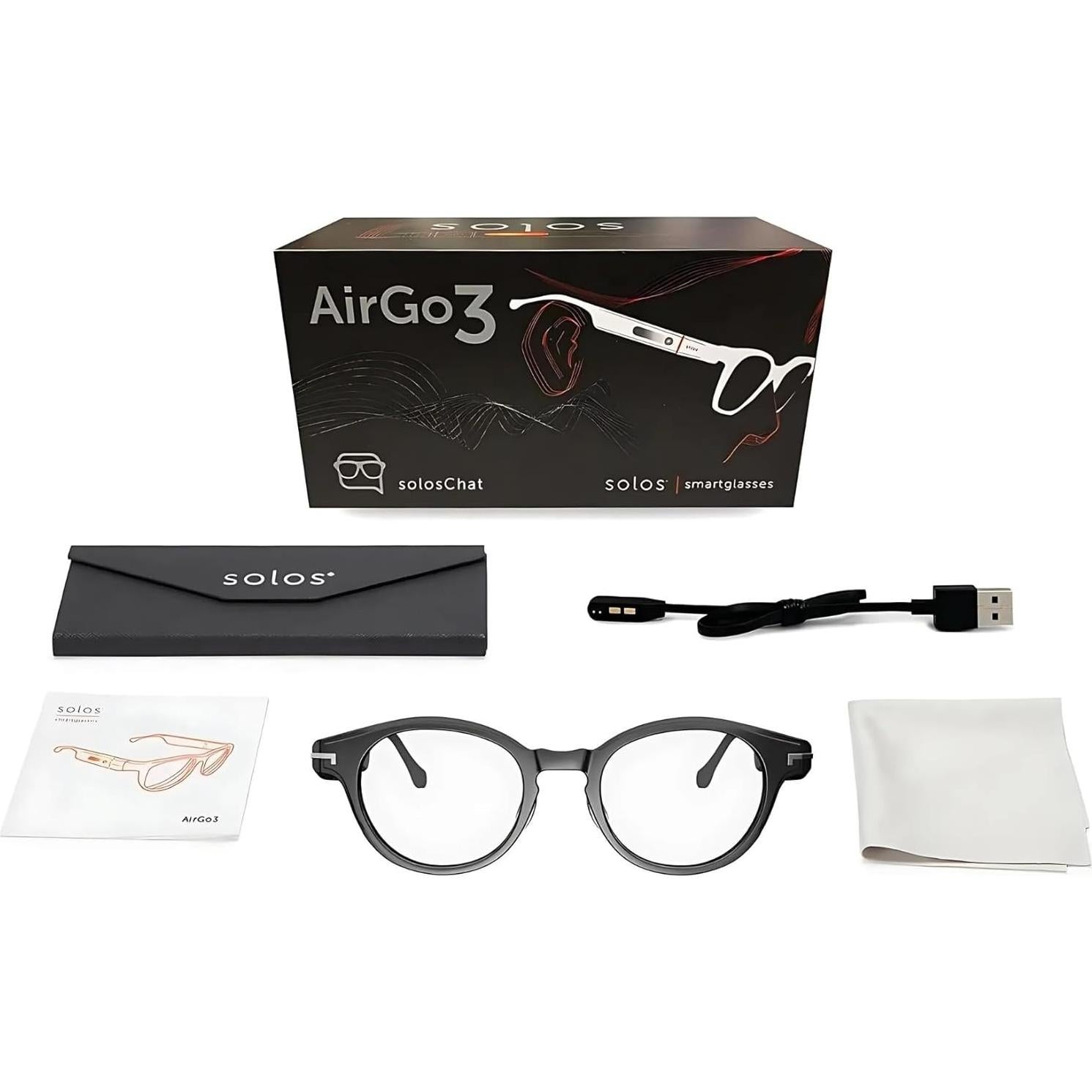 Gafas Inteligentes SOLOS AirGo 3 Argon 8 | Negro Brillante