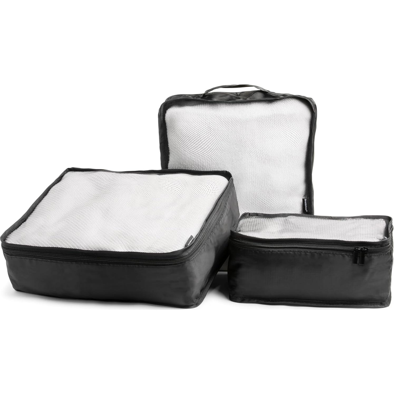 Set de 6 Cubos de Empaque Brookstone - Organizador de Viaje Negro