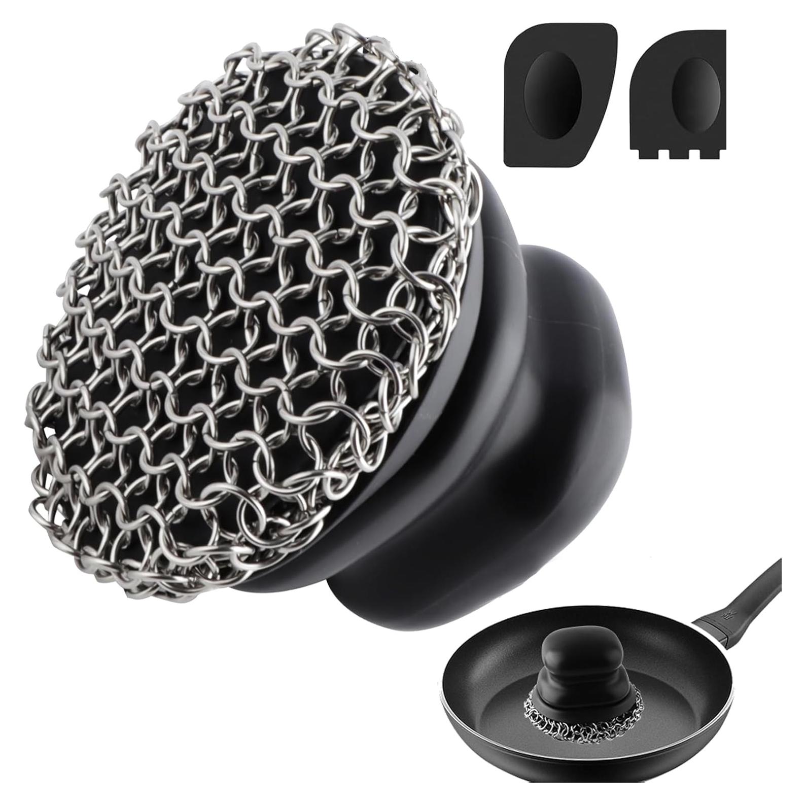 Estropajo Limpiador de Hierro Fundido SEFONE con Mango Ergonómico