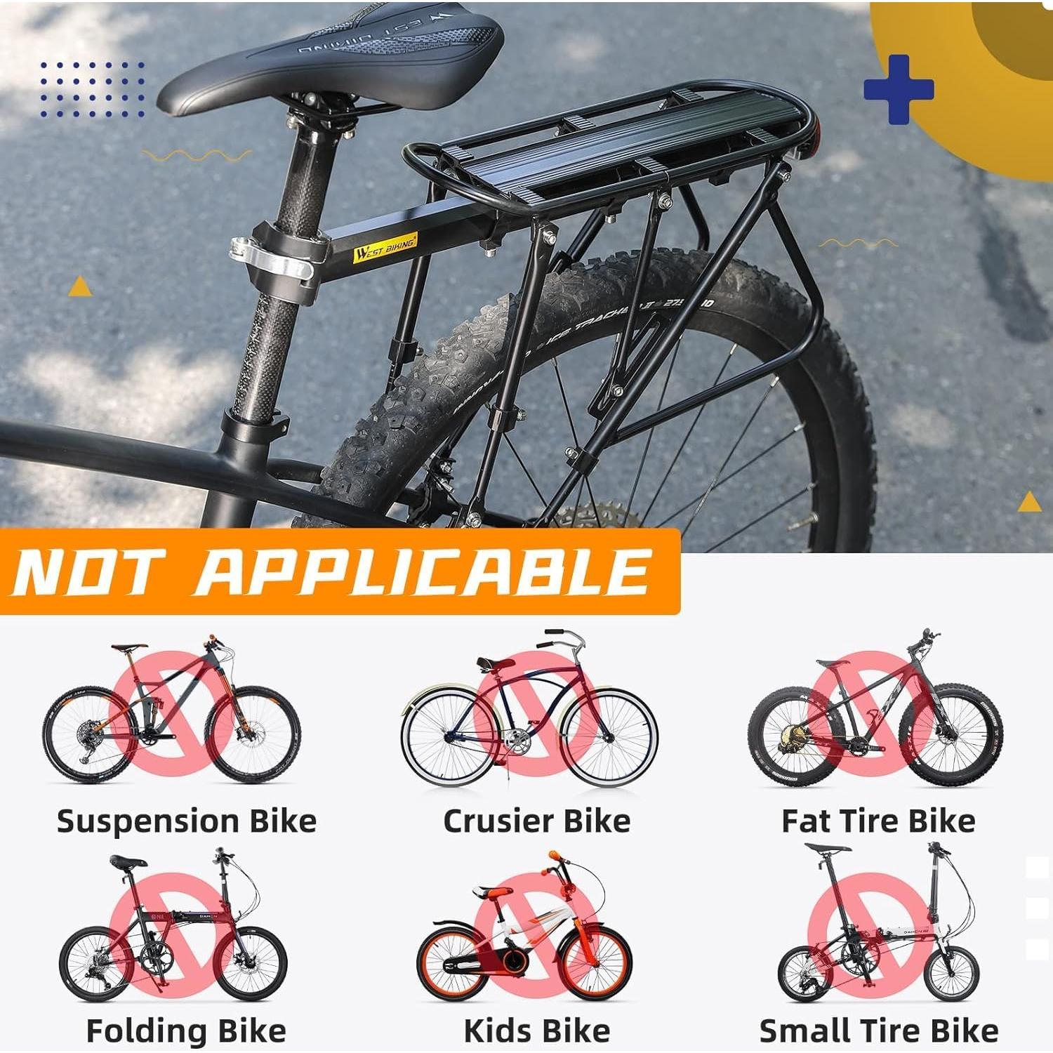 Soporte de Carga para Bicicleta West Biking Ajustable 140 kg