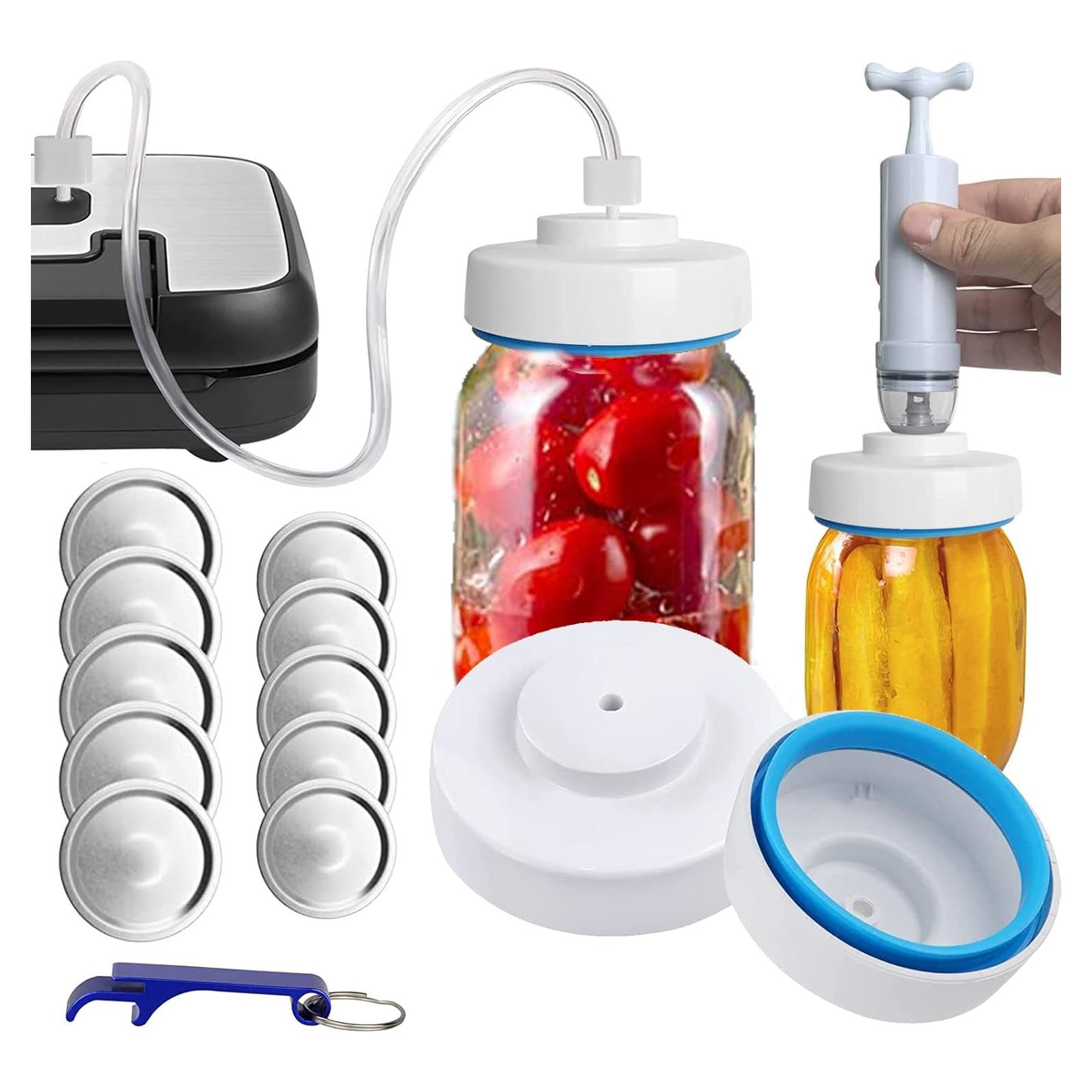 Kit Sellador al Vacío BUVLIVU para Frascos Mason y FoodSaver