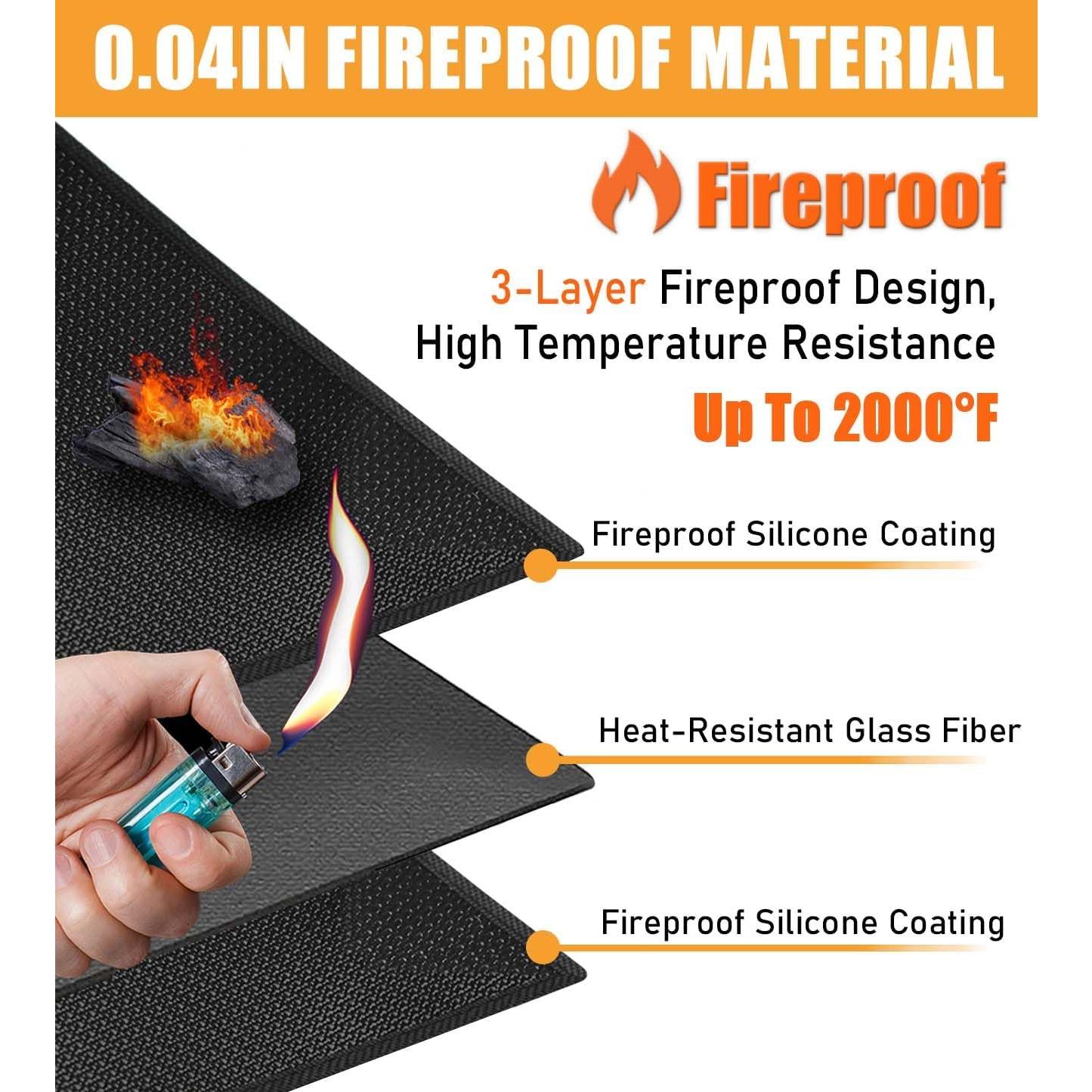 Alfombrilla de Parrilla TOHONFOO 121.9x91.4cm Resistente al Calor