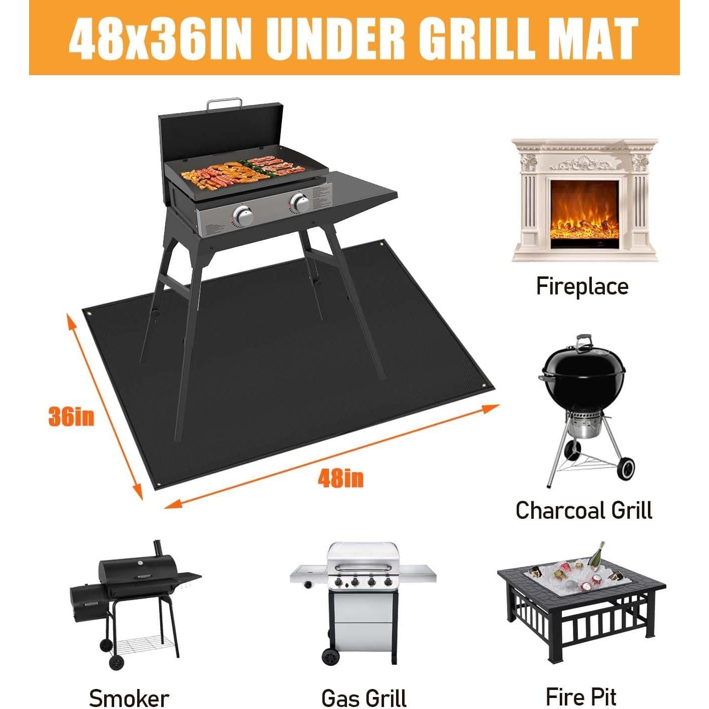 Alfombrilla de Parrilla TOHONFOO 121.9x91.4cm Resistente al Calor