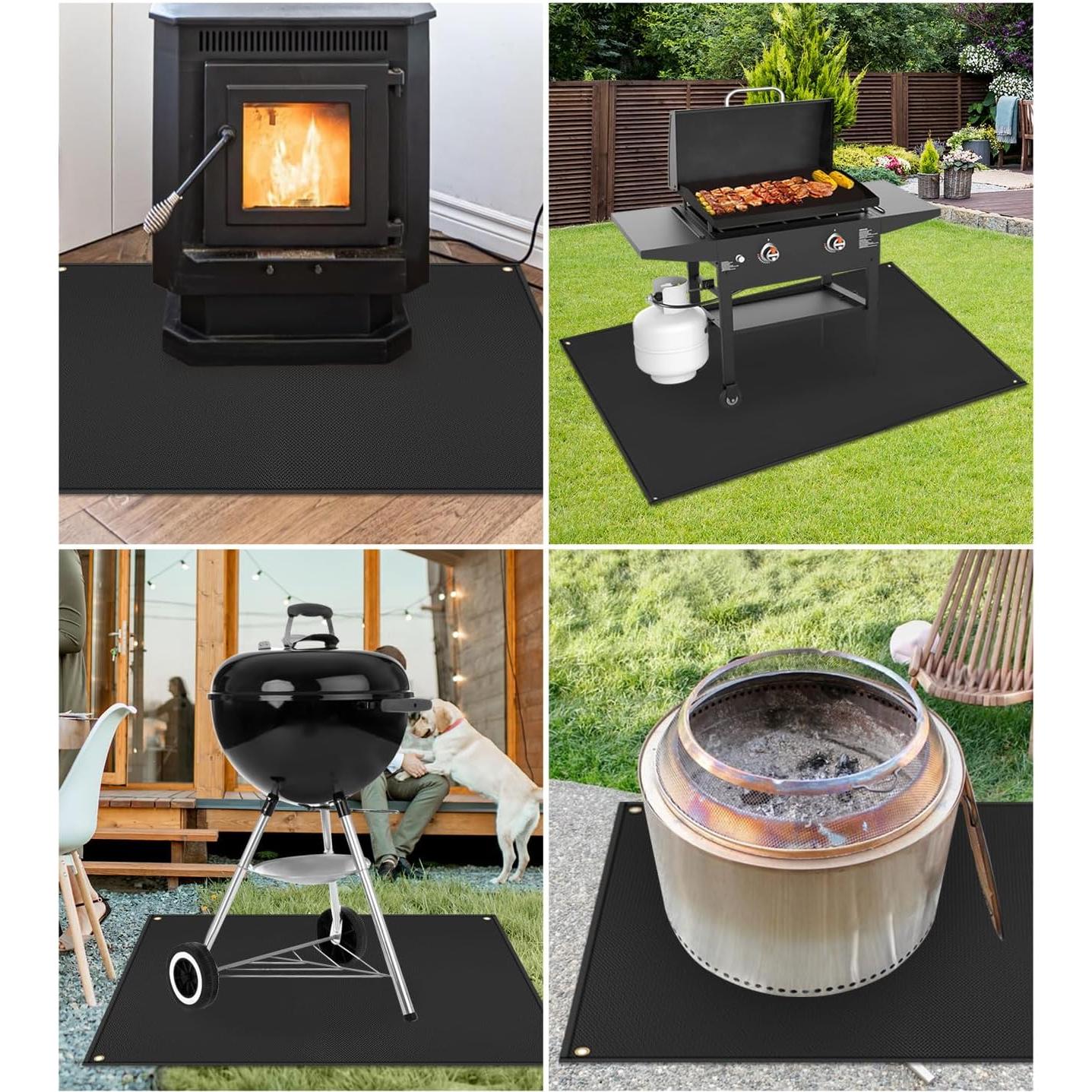 Alfombrilla de Parrilla TOHONFOO 121.9x91.4cm Resistente al Calor