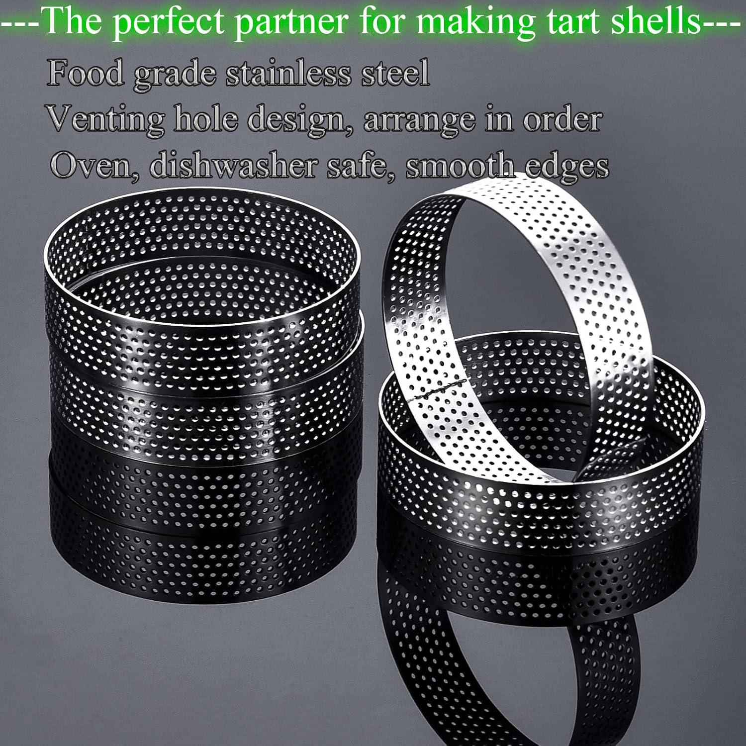 Set de 12 Anillos de Tarta Perforados DATANYA 5 cm Acero Inoxidable