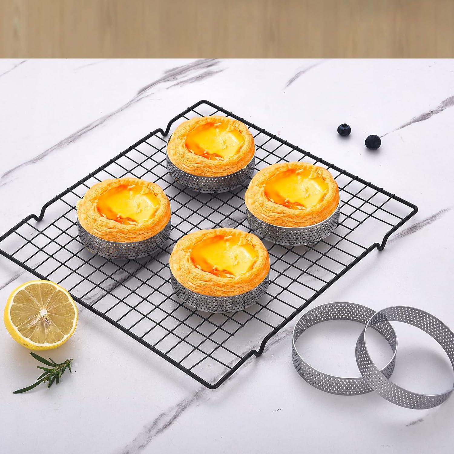 Set de 12 Anillos de Tarta Perforados DATANYA 5 cm Acero Inoxidable