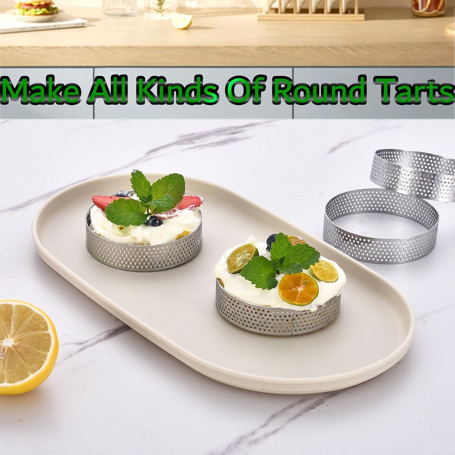 Set de 12 Anillos de Tarta Perforados DATANYA 5 cm Acero Inoxidable
