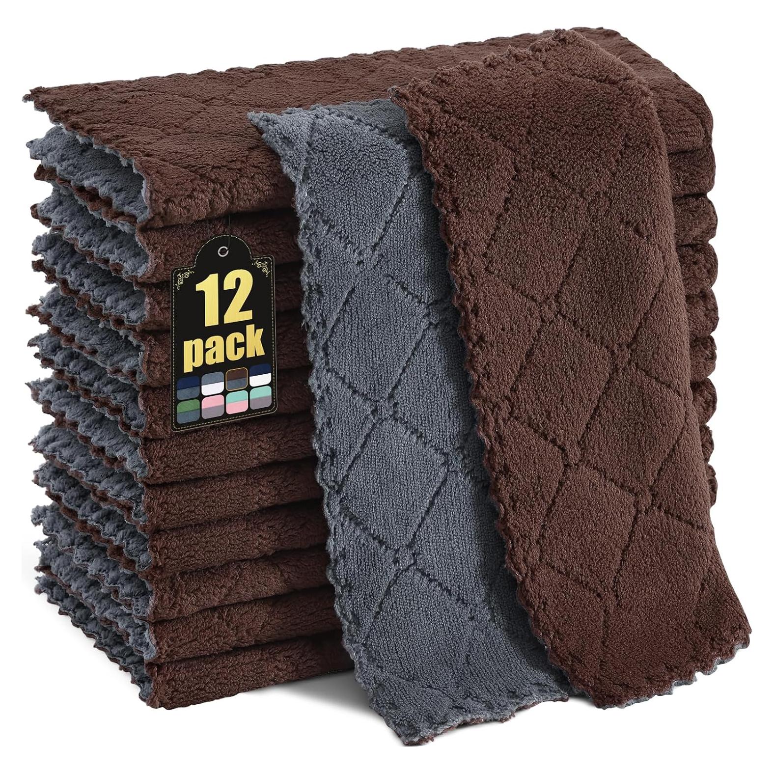 Paquete de 12 Paños de Cocina Mordimy Microfibra 25.4 cm