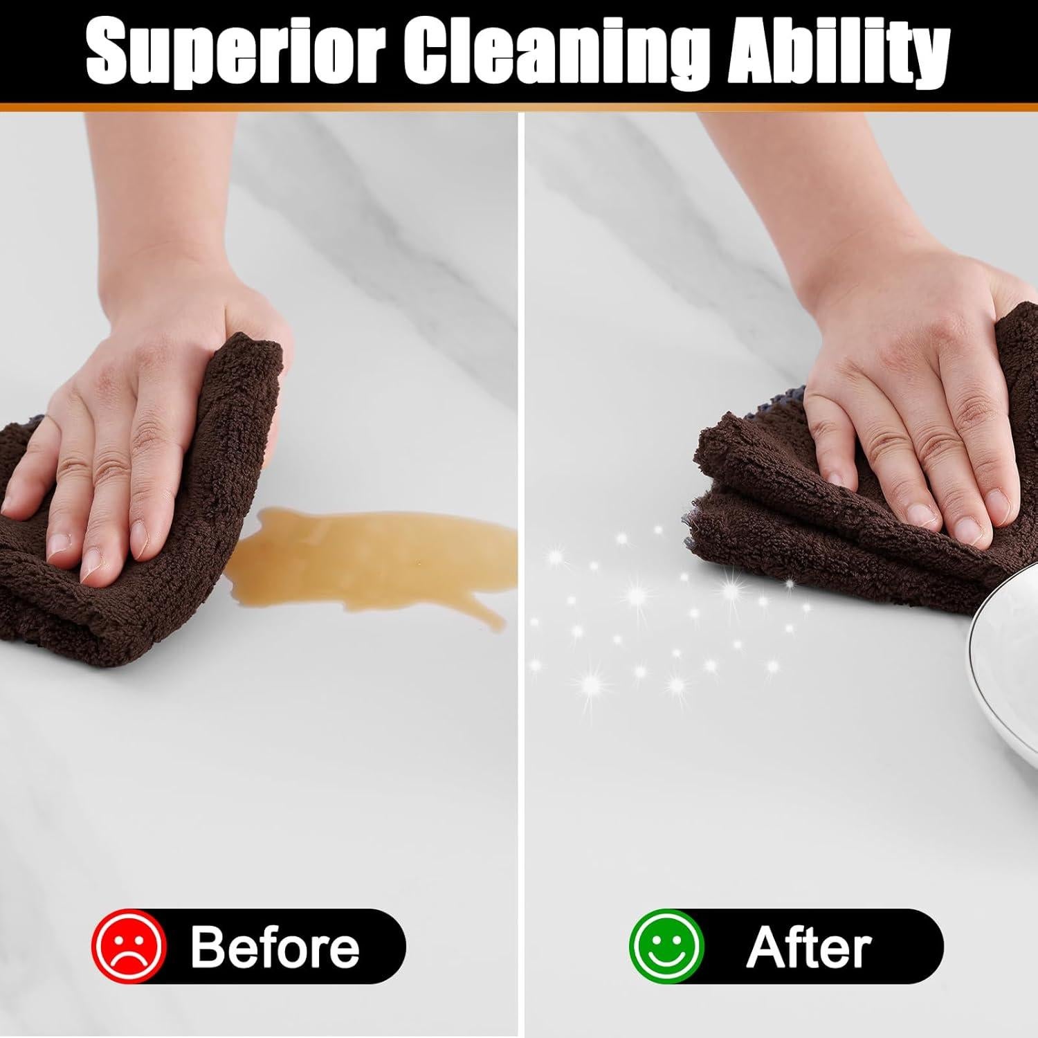 Paquete de 12 Paños de Cocina Mordimy Microfibra 25.4 cm