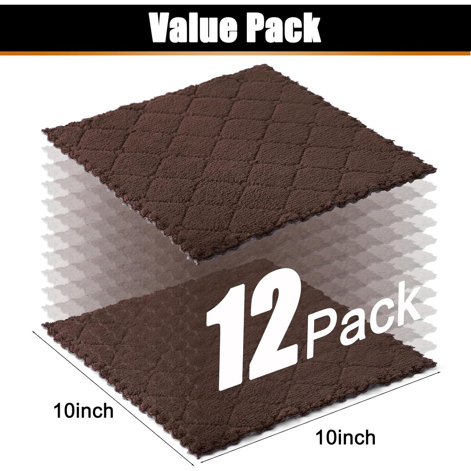 Paquete de 12 Paños de Cocina Mordimy Microfibra 25.4 cm