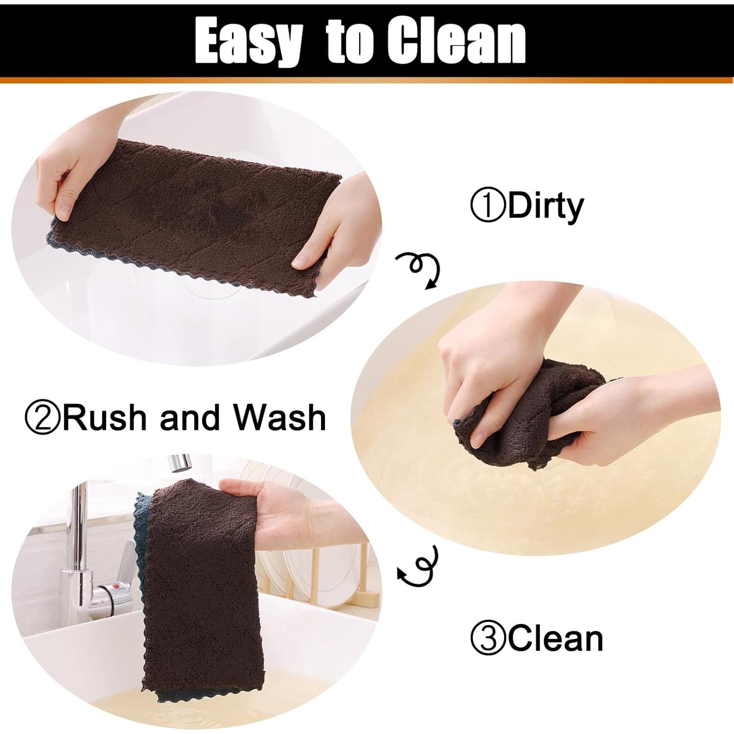 Paquete de 12 Paños de Cocina Mordimy Microfibra 25.4 cm