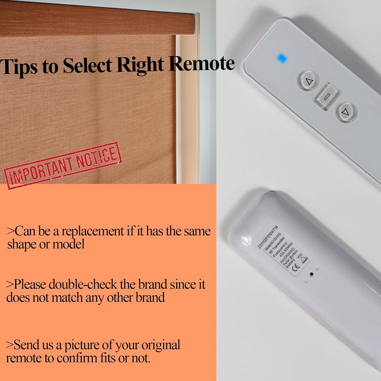 Control Remoto Inalámbrico KOCOZA AC123-01 para Persianas