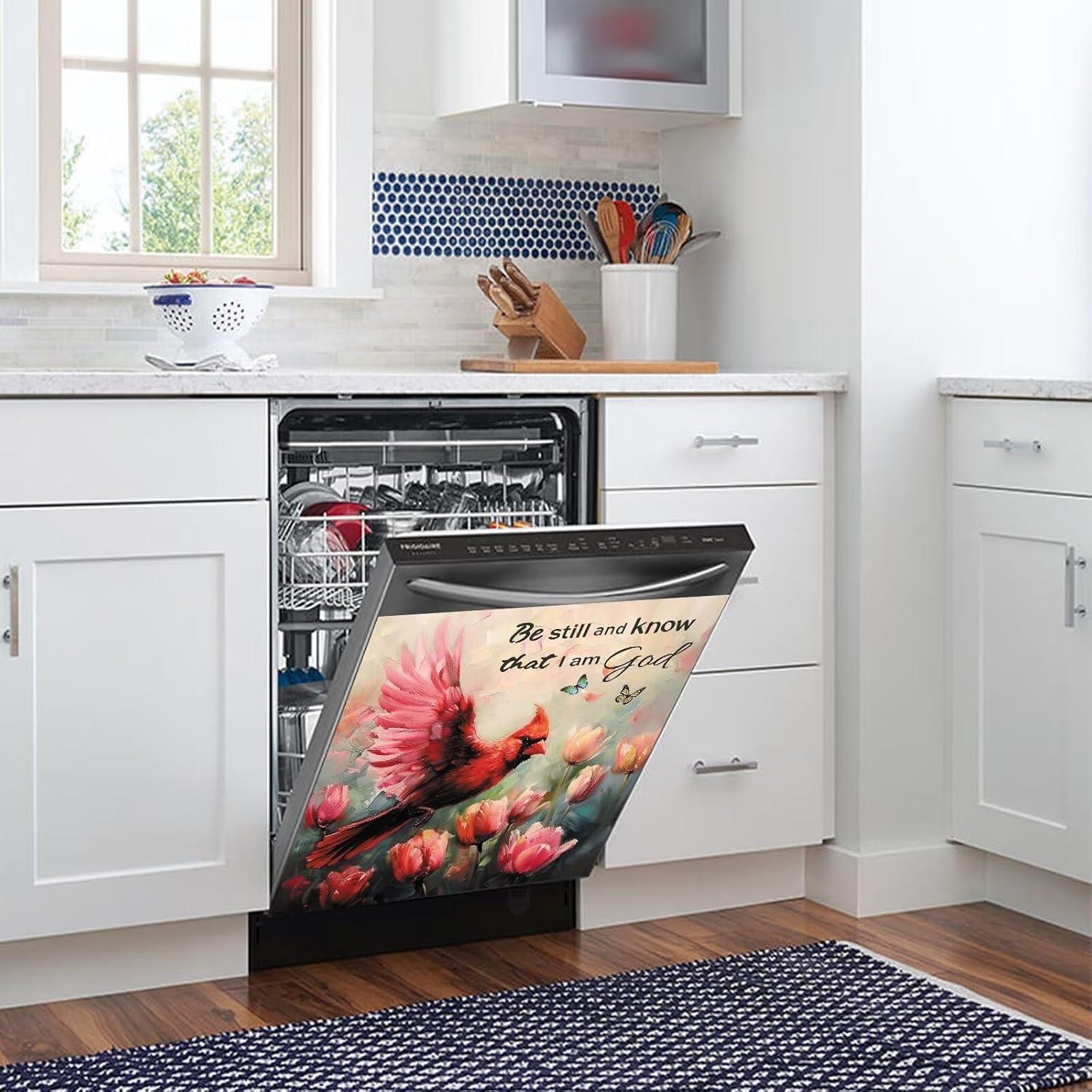 Cubierta Magnética para Lavavajillas Genérico 58.4x66 cm Tulipanes