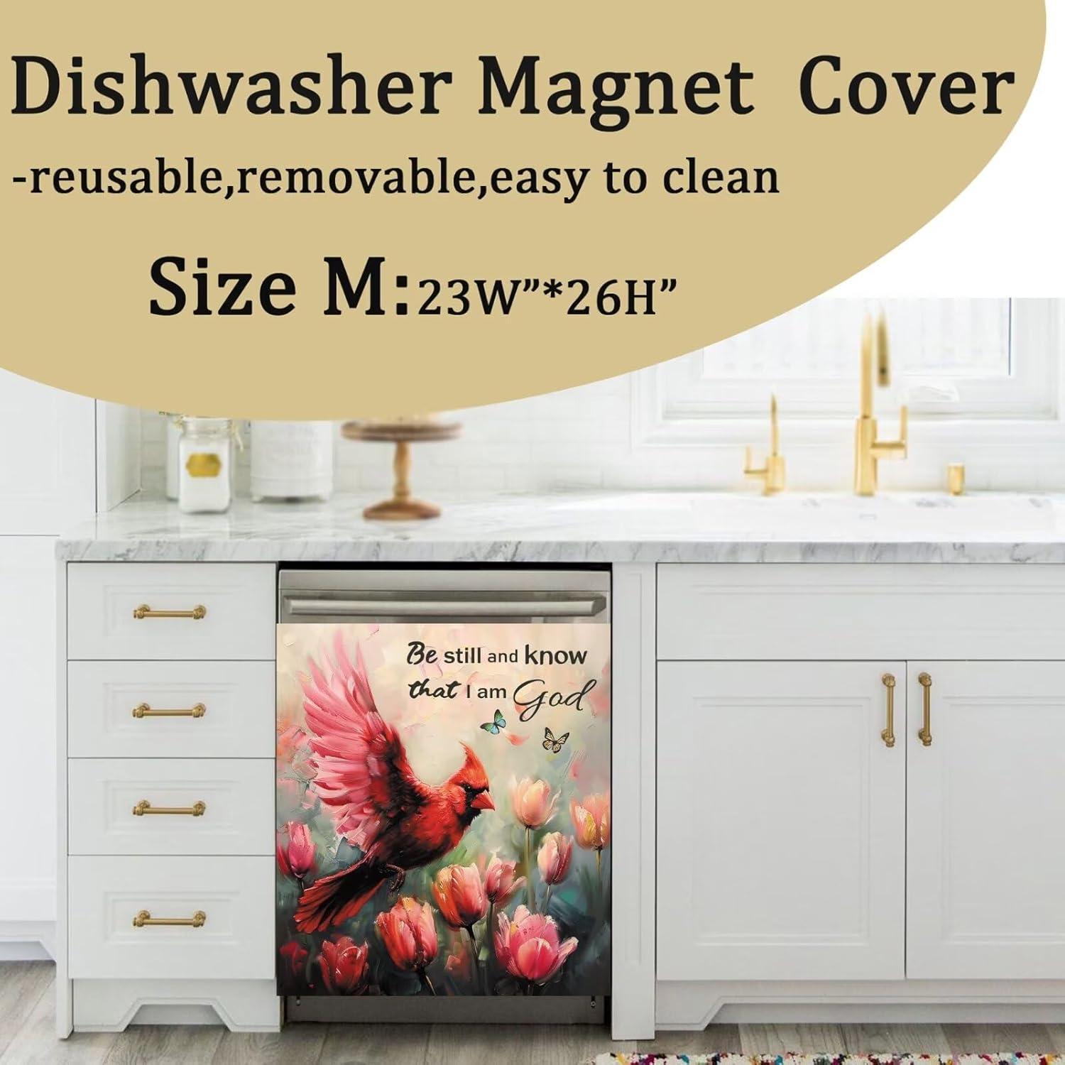 Cubierta Magnética para Lavavajillas Genérico 58.4x66 cm Tulipanes