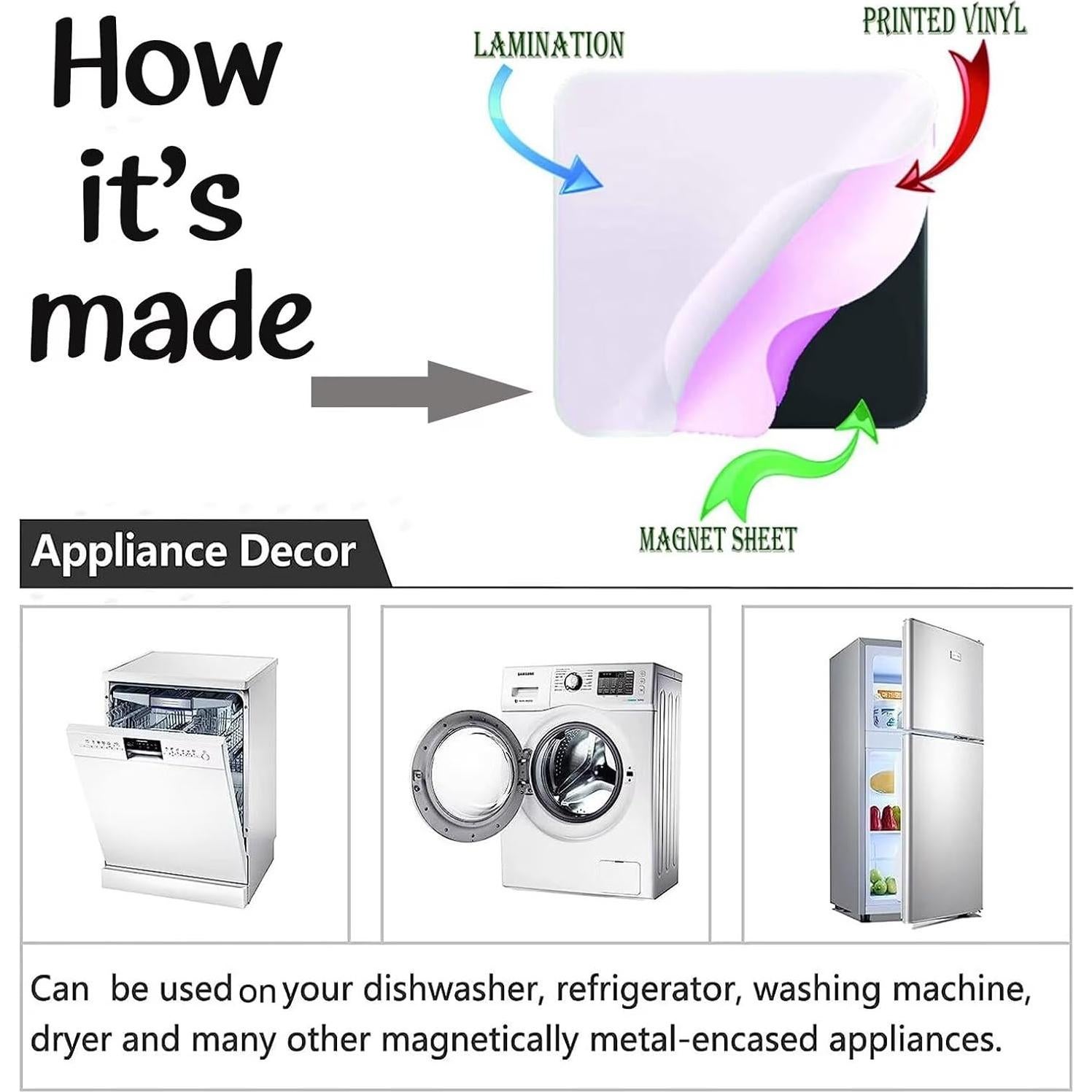 Cubierta Magnética para Lavavajillas Genérico 58.4x66 cm Tulipanes