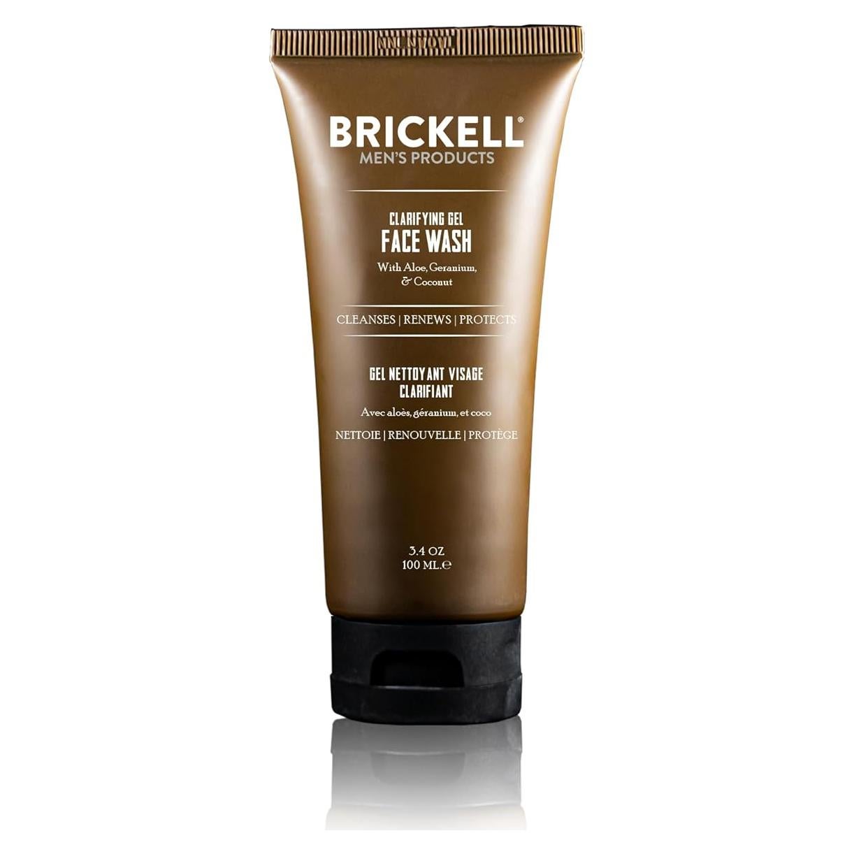 Gel Limpiador Facial Aclarador Brickell 96.39g Natural para Hombres