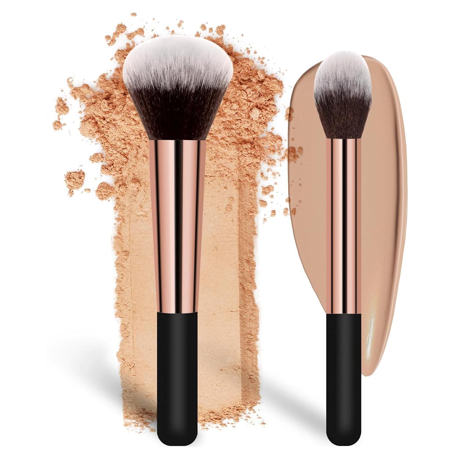 Juego de Brochas de Maquillaje Banidy - Polvo, Iluminador y Rubor