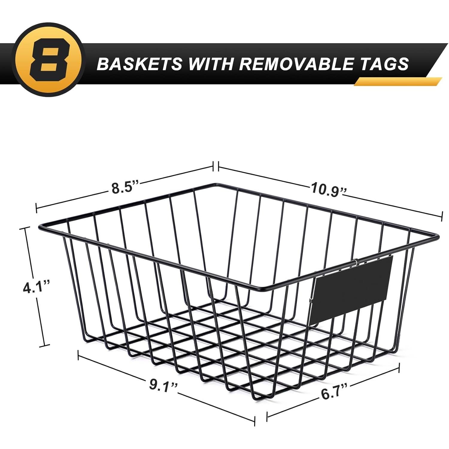Cestas de Almacenamiento de Alambre VITEVER 8 Piezas 27.7x21.6cm