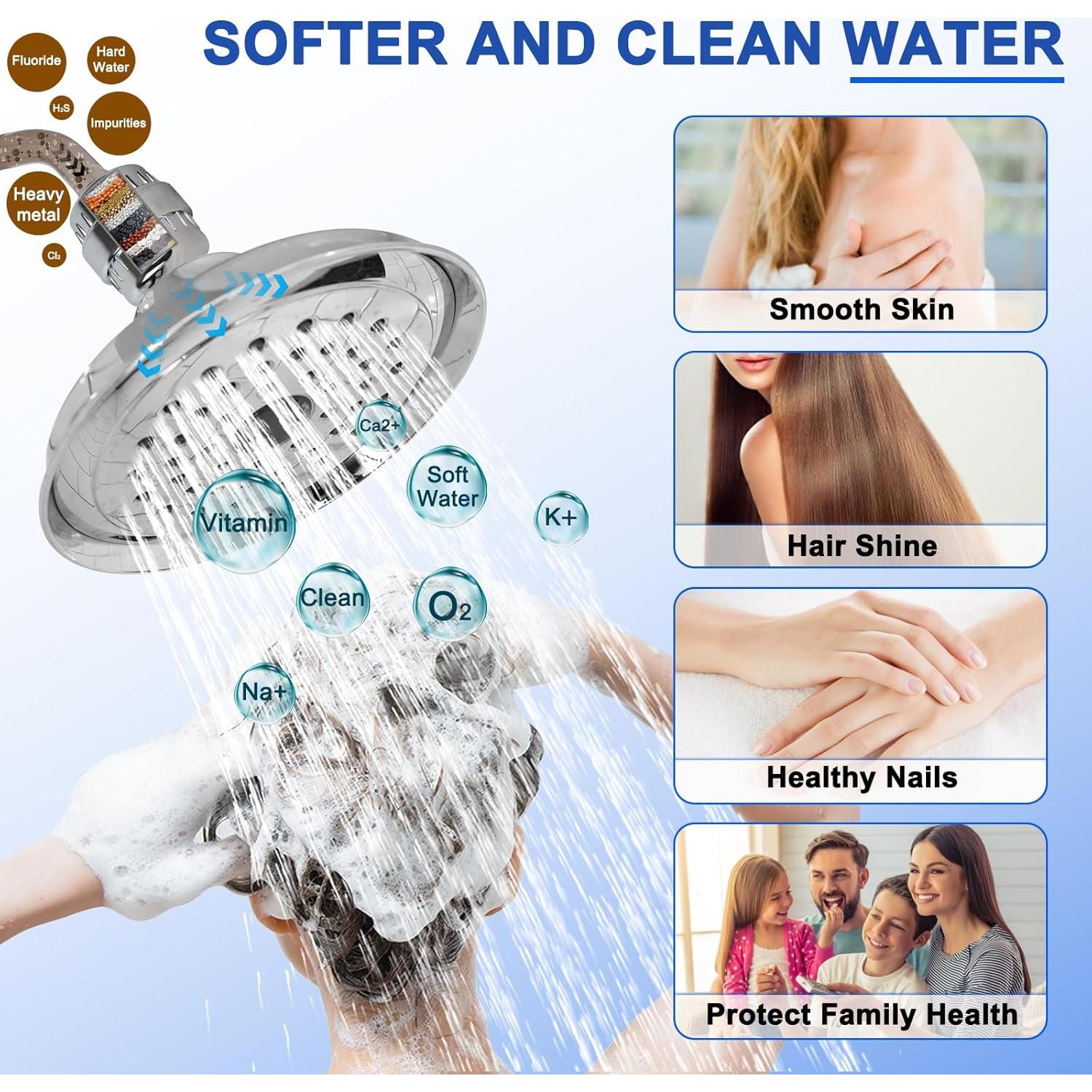 Paquete de 4 cartuchos de filtro de ducha 15 etapas Cenipar