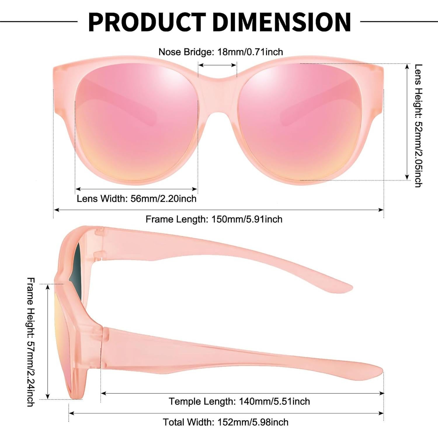 Gafas de sol URUMQI para mujeres UV400 polarizadas grandes