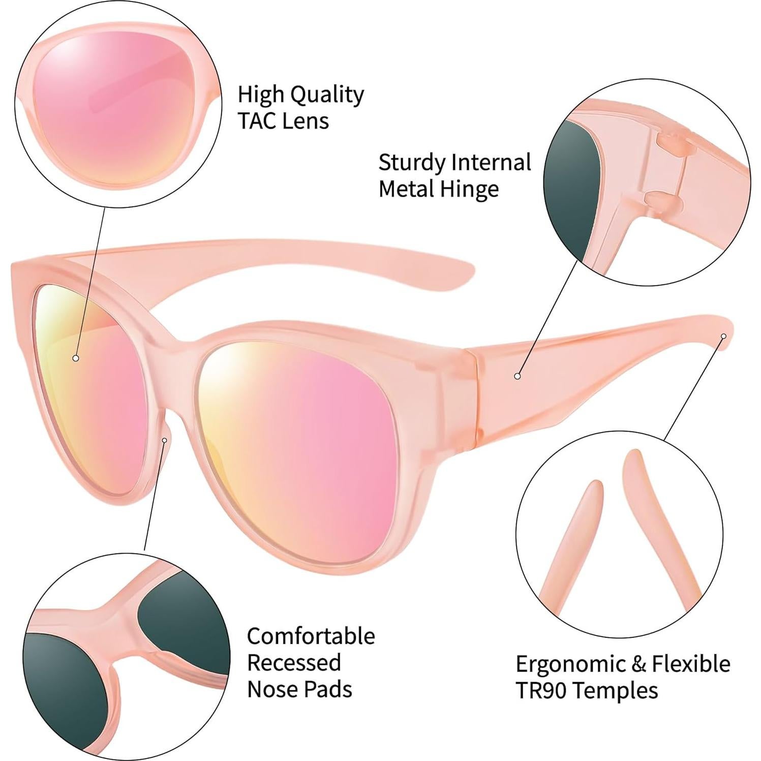 Gafas de sol URUMQI para mujeres UV400 polarizadas grandes