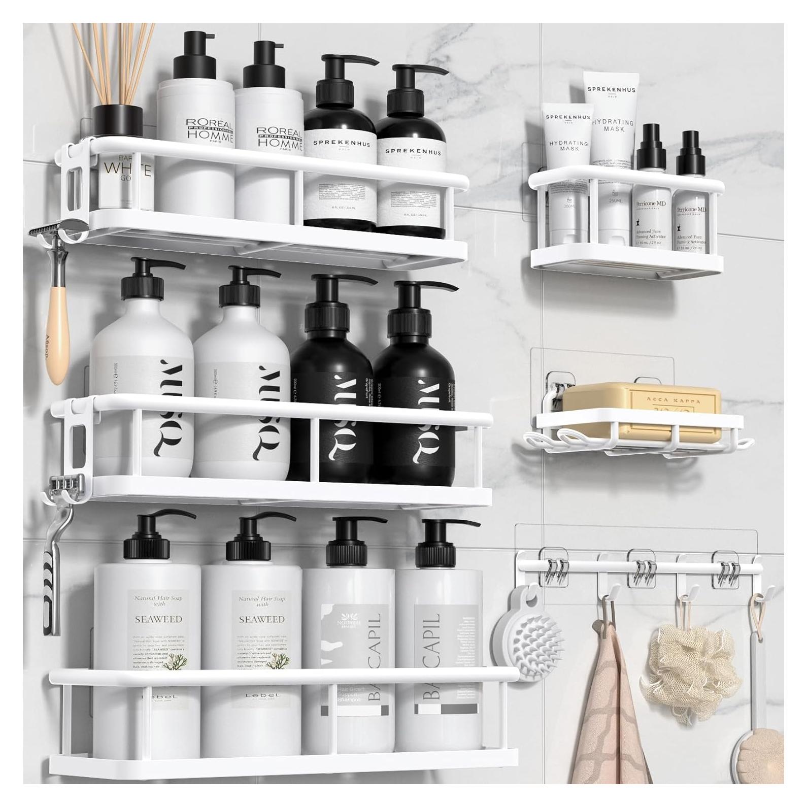 Caddy de Ducha YASONIC XL, 6 Piezas, Resistente al Óxido