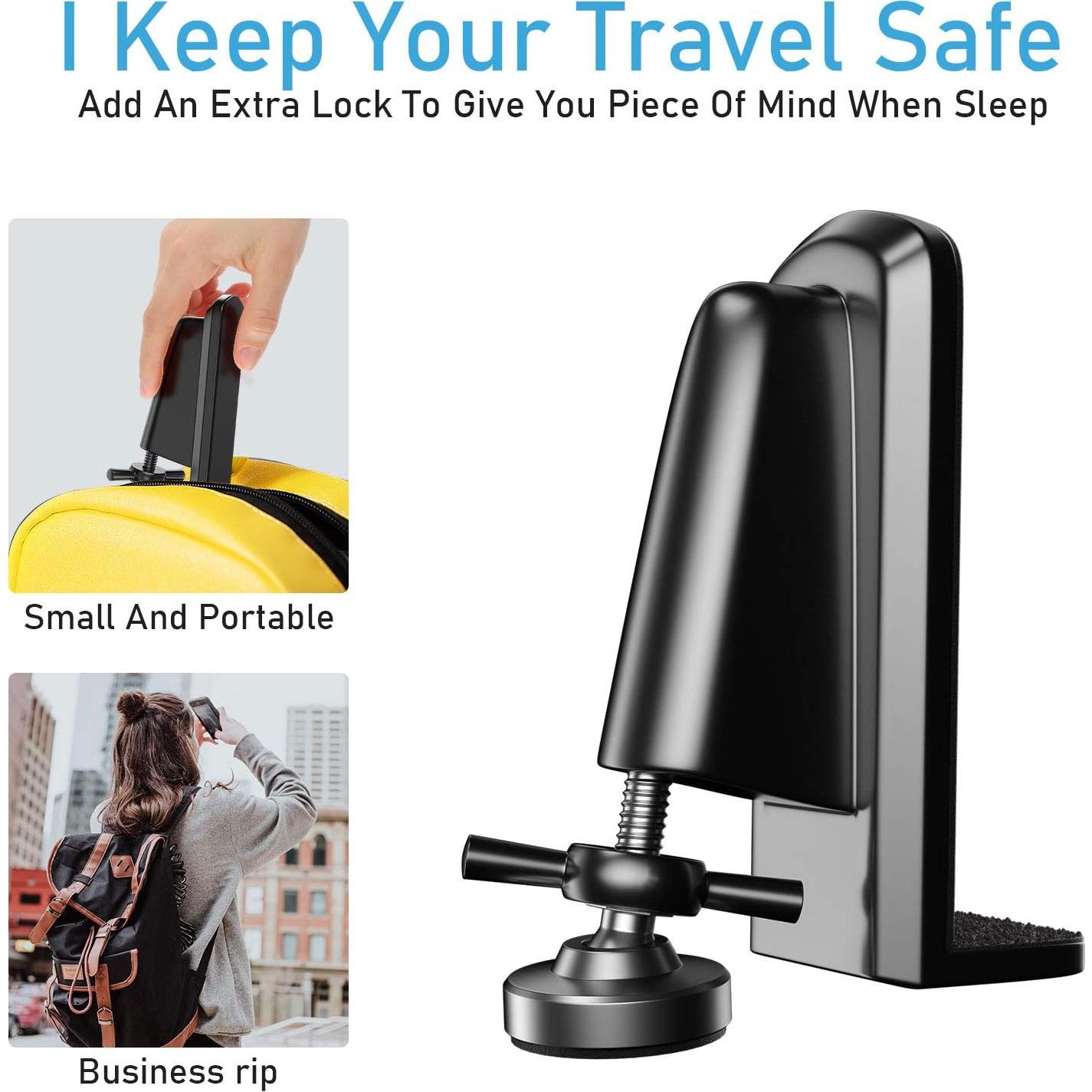 Candado de Puerta Portátil Geanli - Seguridad Alta Resistencia Negro