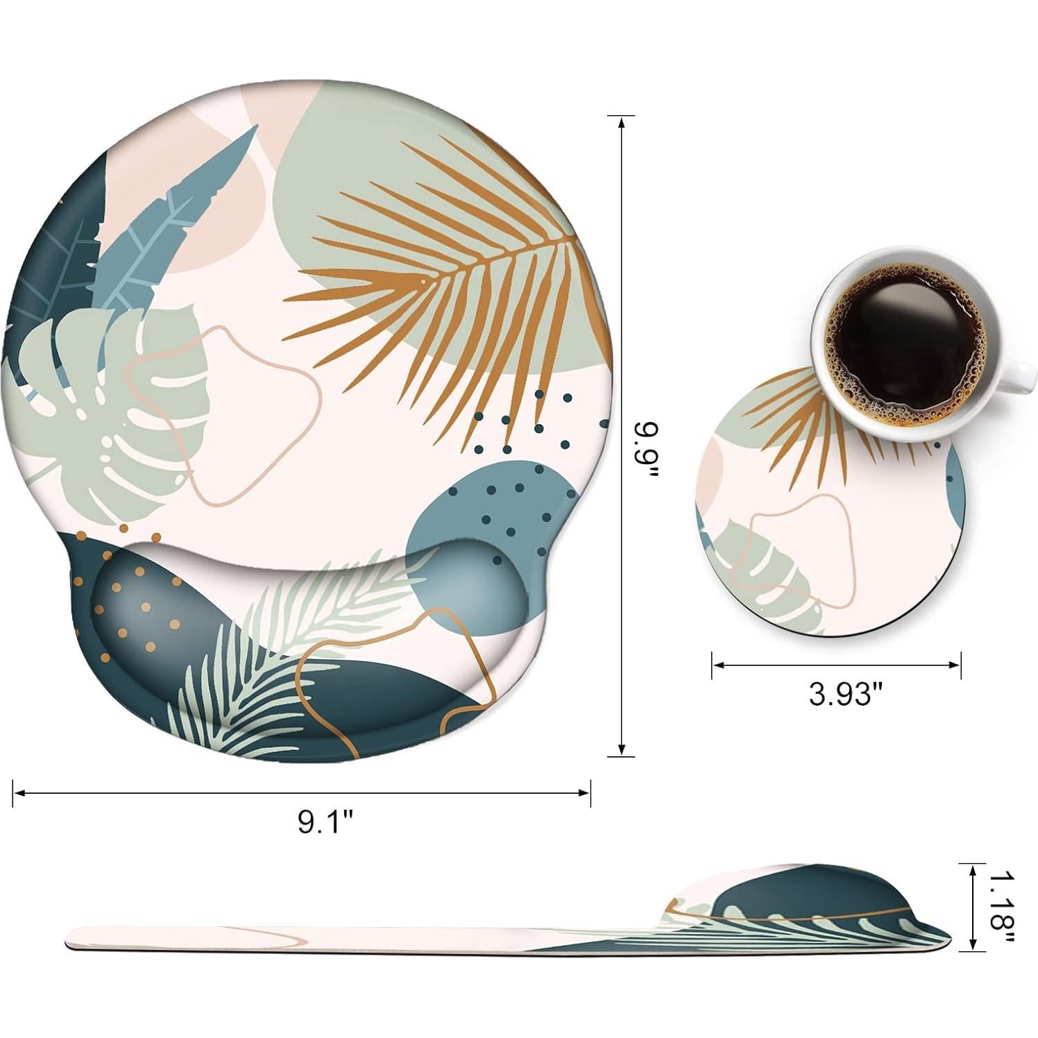 Almohadilla de Ratón Ergonómica DINKY con Soporte de Muñeca