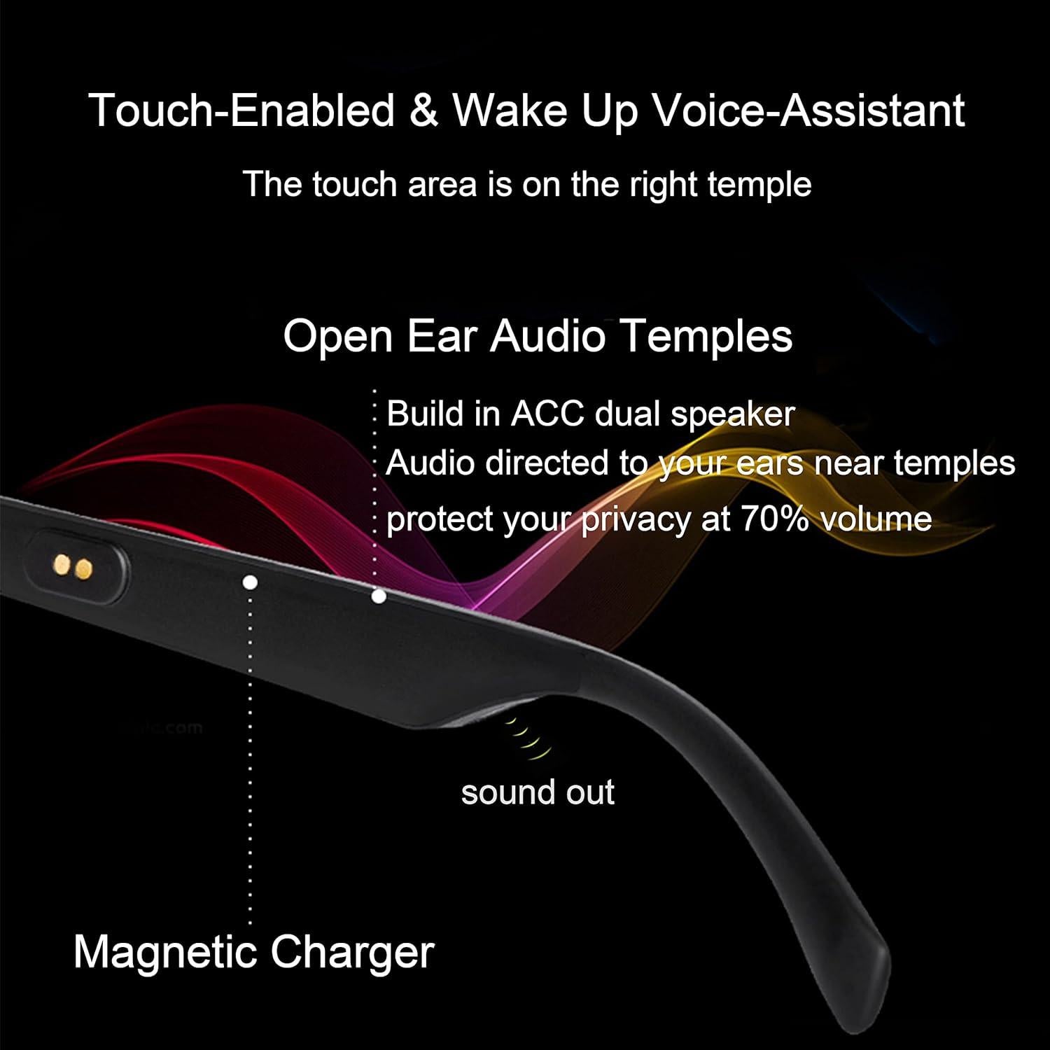 Gafas Bluetooth Meagtlva Oro Inalámbricas Impermeables