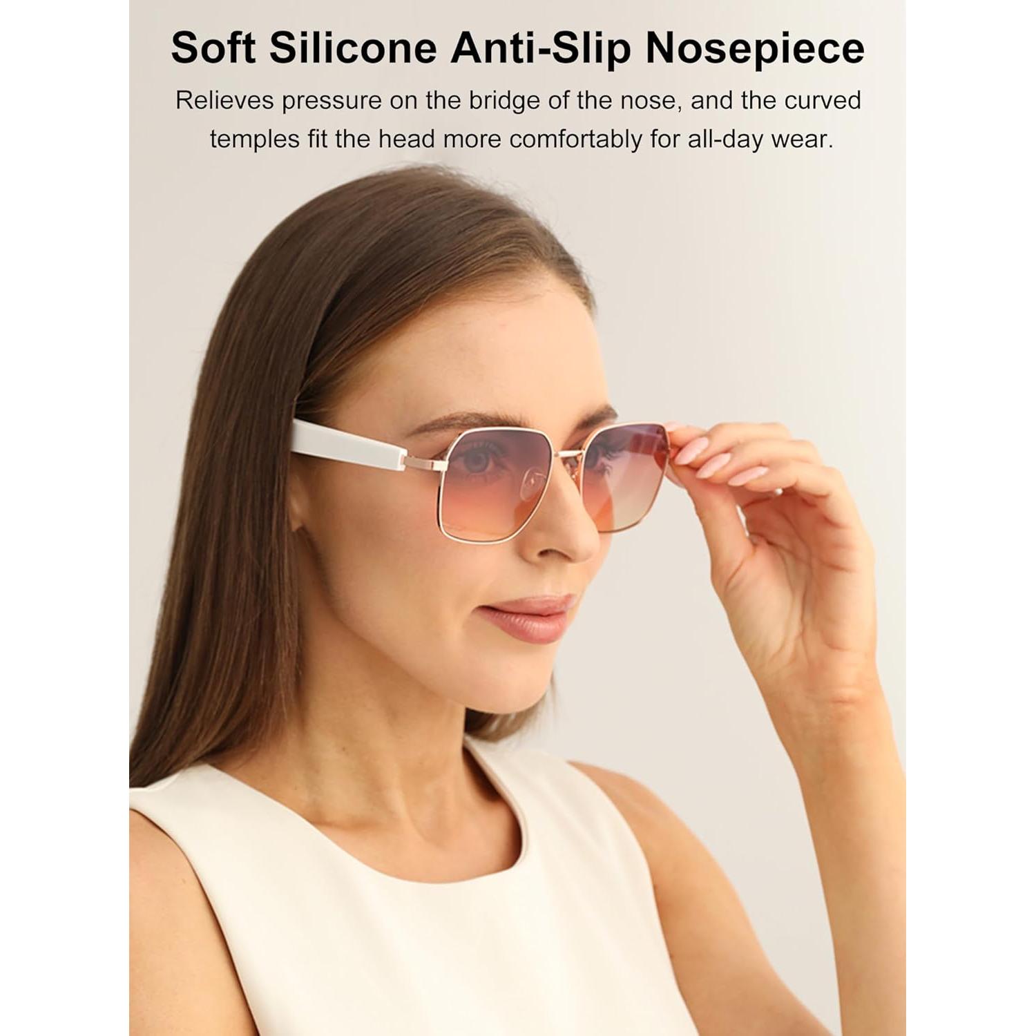 Gafas Inteligentes TZLQAYS Rosa Polarizadas Bluetooth 8H