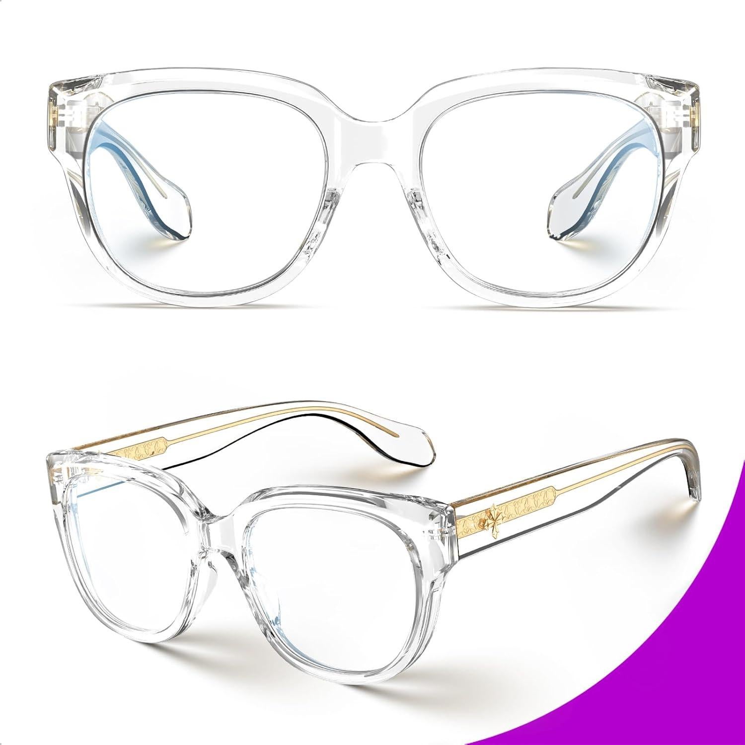 Gafas Retro Redondas VISOONE Antirreflejo Luz Azul