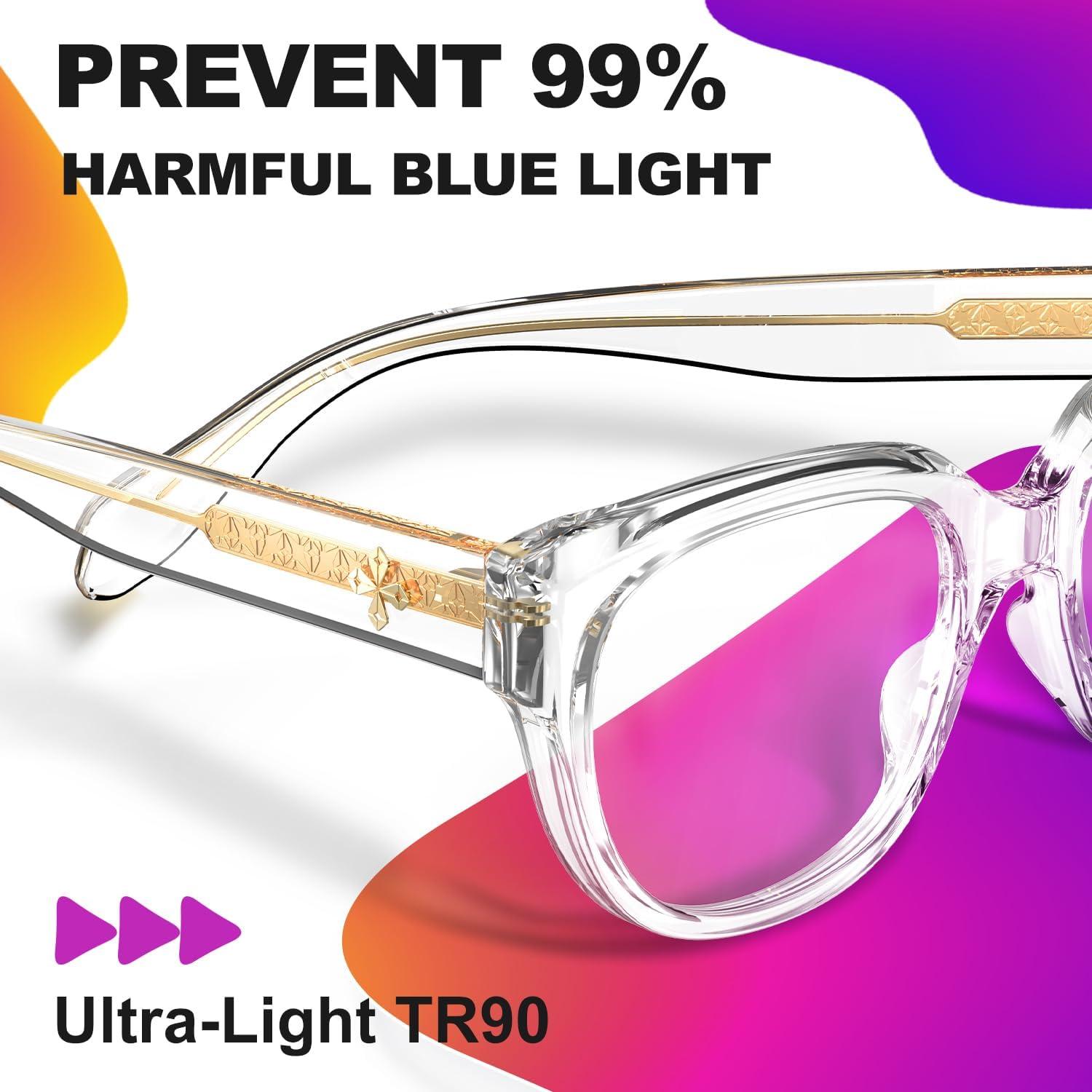 Gafas Retro Redondas VISOONE Antirreflejo Luz Azul