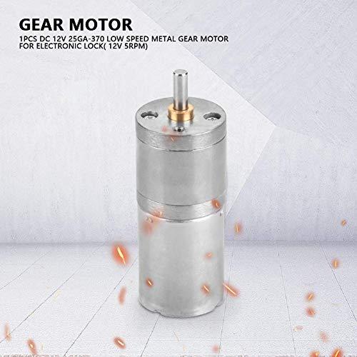 Motor de Engranaje DC 12V 25mm Walfront 5RPM para Cerraduras