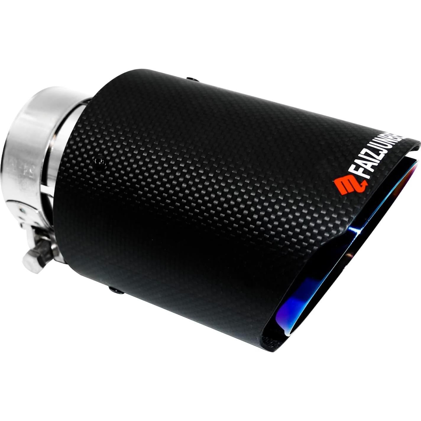 Punta de Escape de Fibra de Carbono FAIZJUNBEN 5.3x8.9 cm