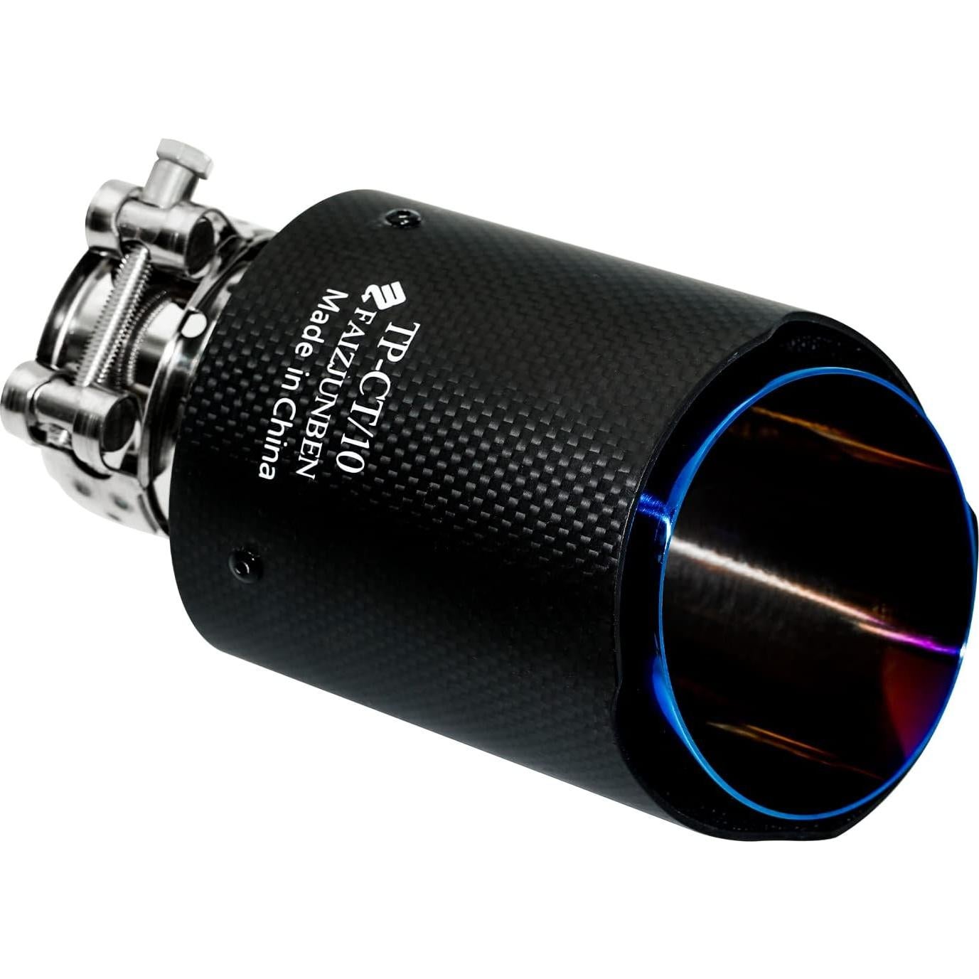 Punta de Escape de Fibra de Carbono FAIZJUNBEN 5.3x8.9 cm